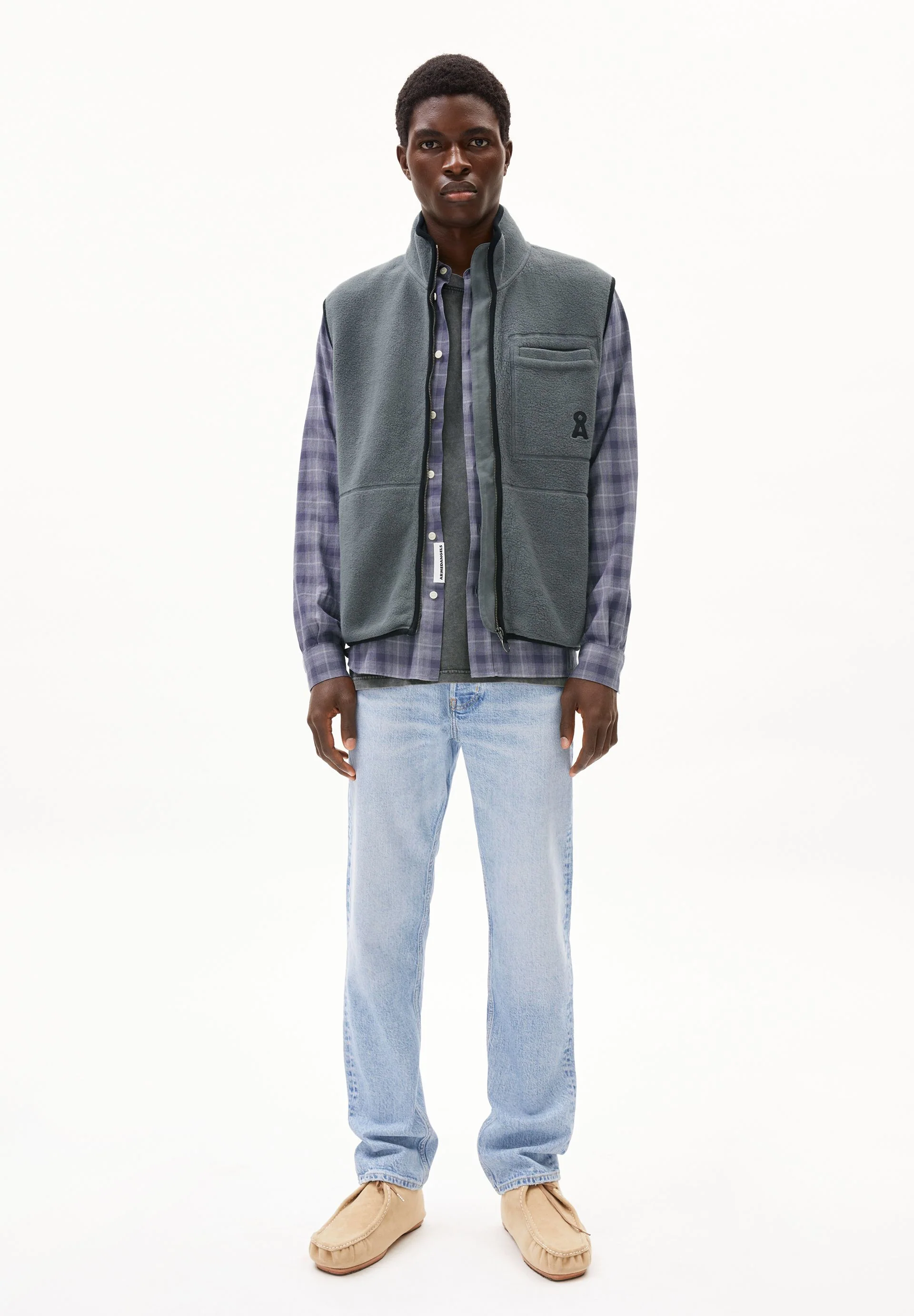 AABLEO FLEECE VEST | space steel - Image 5