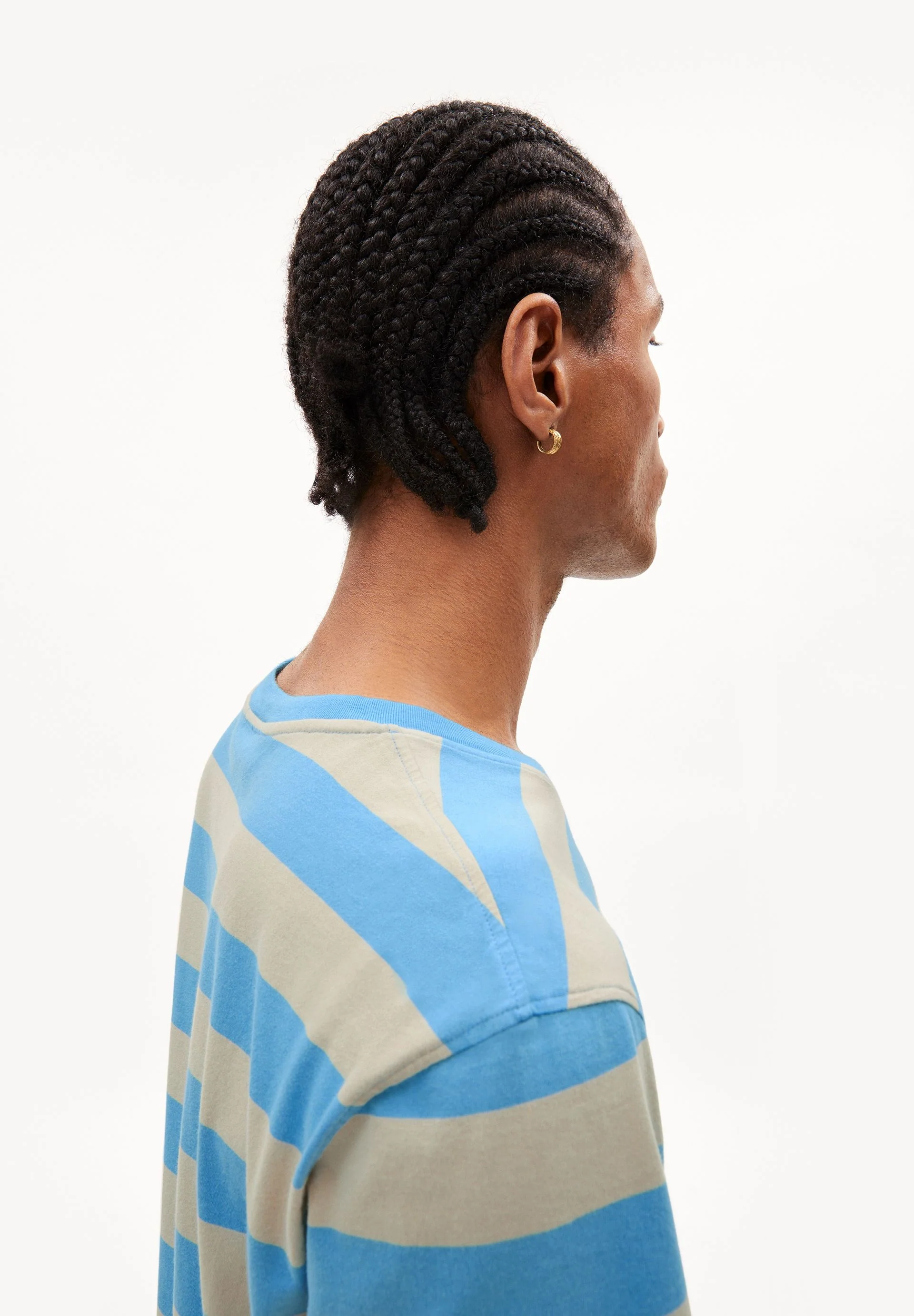 AADONI BOLD STRIPES | blueniverse-sand stone - Image 3