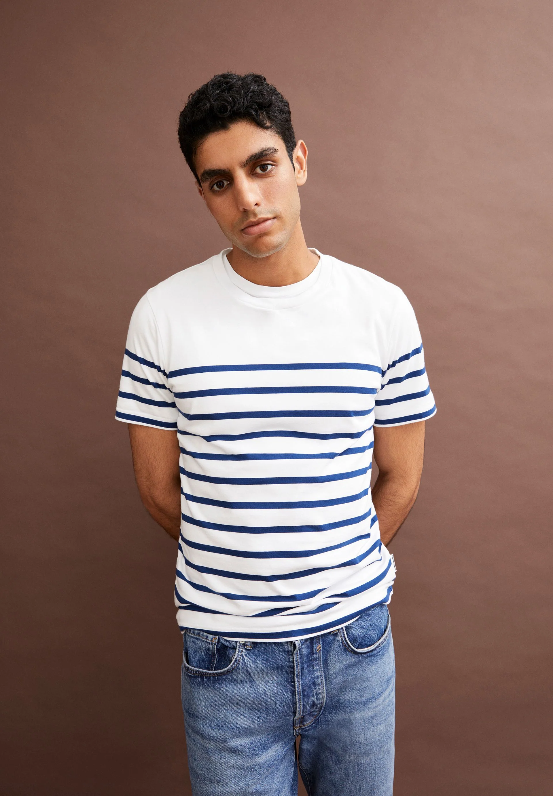 AADROS STRIPES | white-faded indigo - Image 4