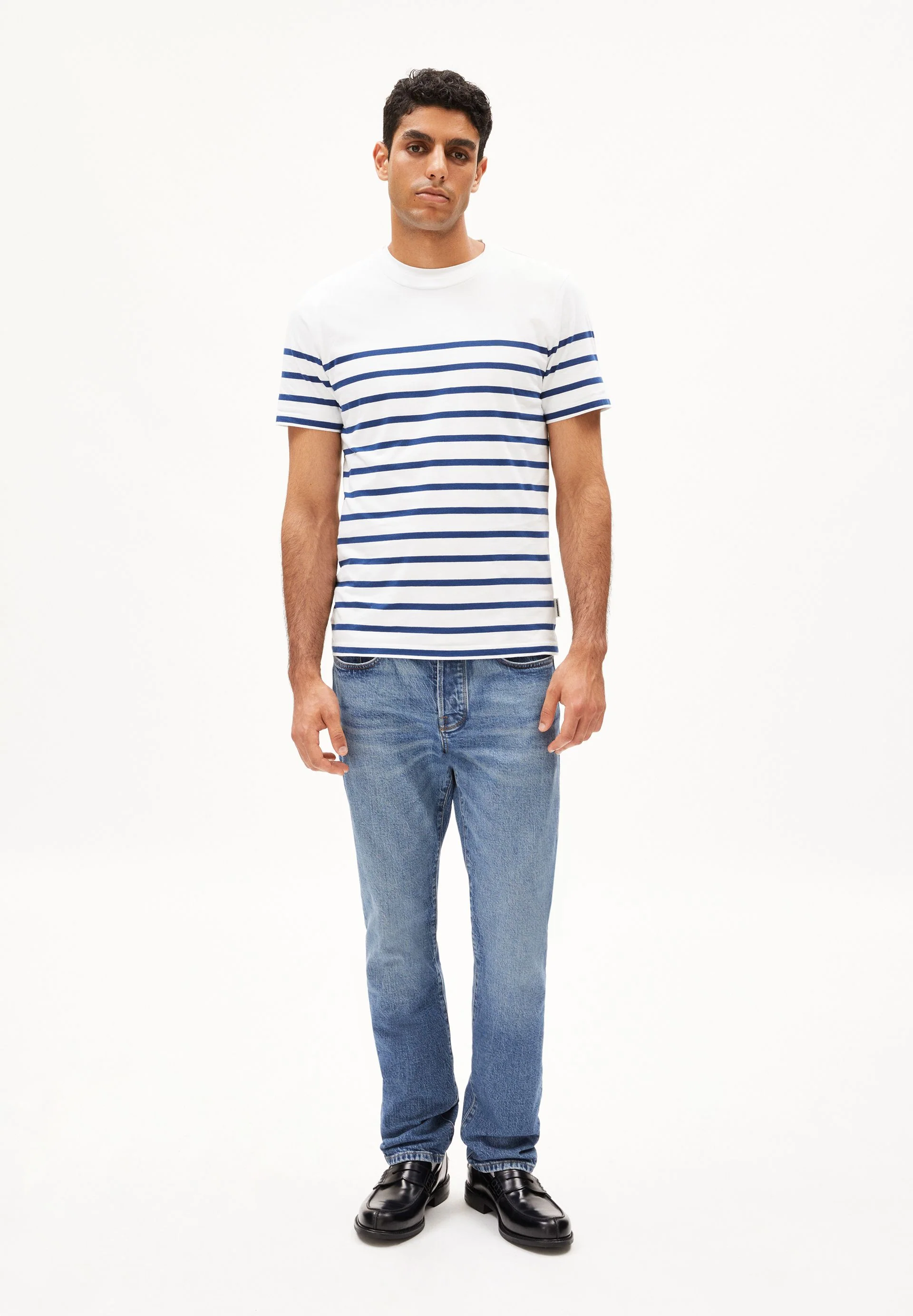 AADROS STRIPES | white-faded indigo - Image 5