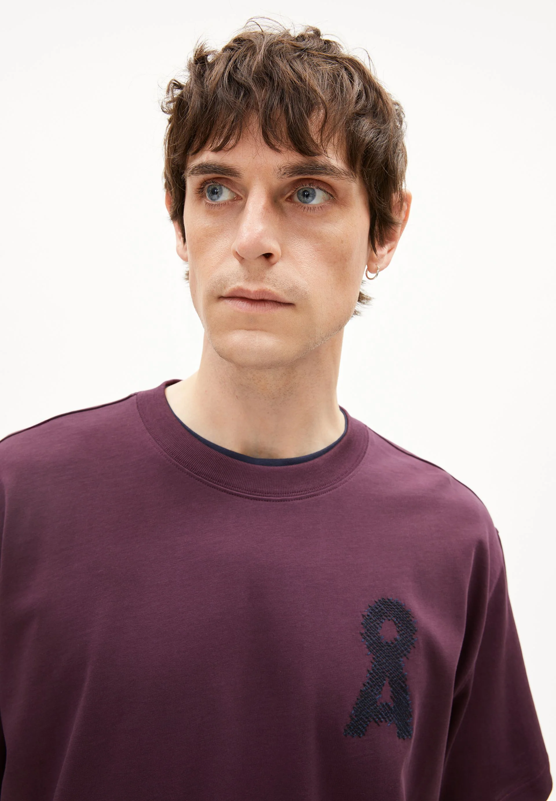 AADRU Å ZICK ZACK T-SHIRT | dark cranberry - Image 3