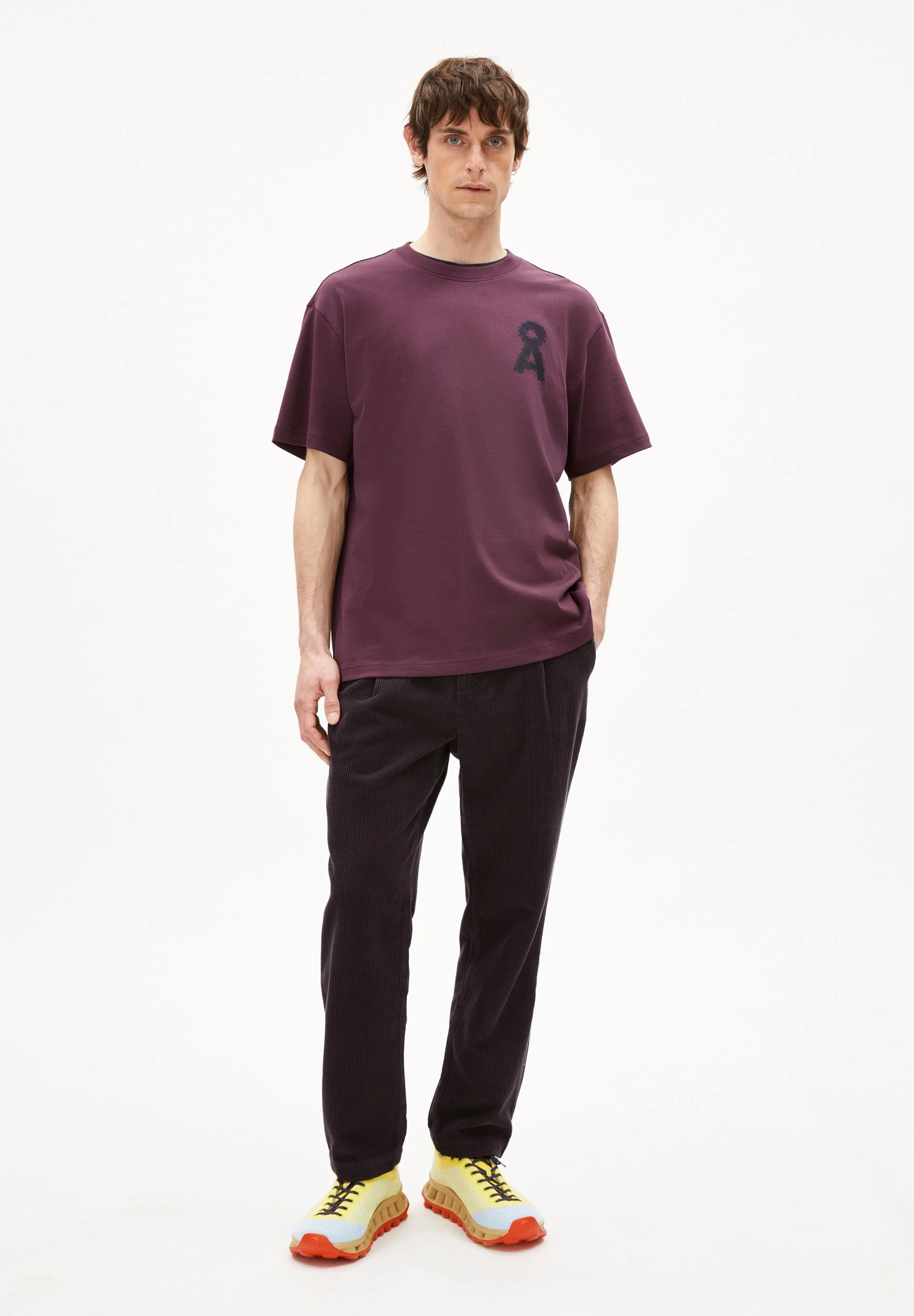AADRU Å ZICK ZACK T-SHIRT | dark cranberry - Image 5