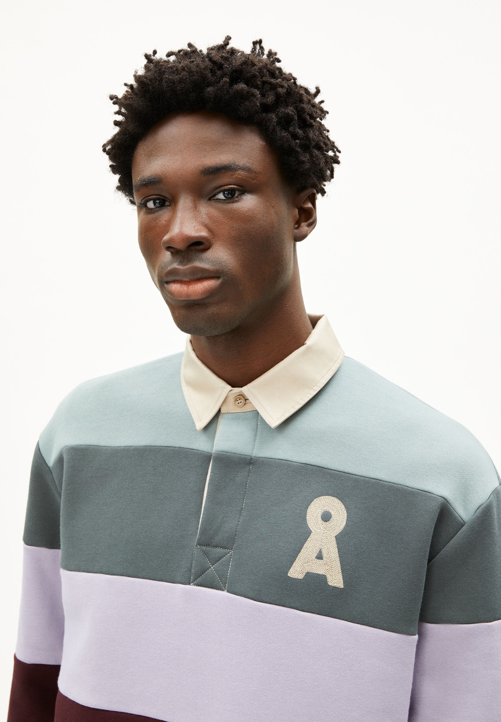 AADRU LS RUGBY FLEECE SWEATSHIRT | mystic swamp-steel melange - Image 3