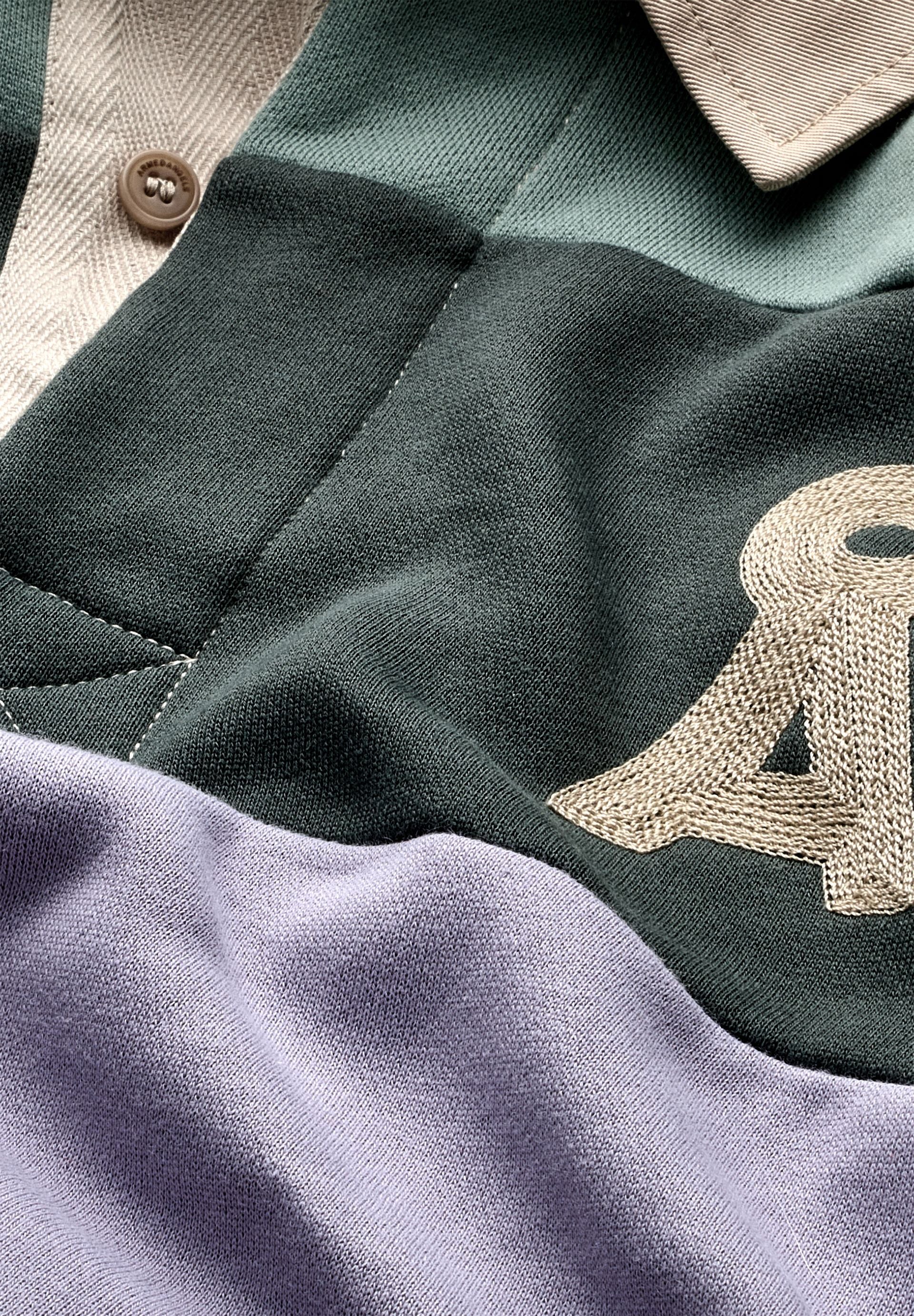AADRU LS RUGBY FLEECE SWEATSHIRT | mystic swamp-steel melange - Image 6