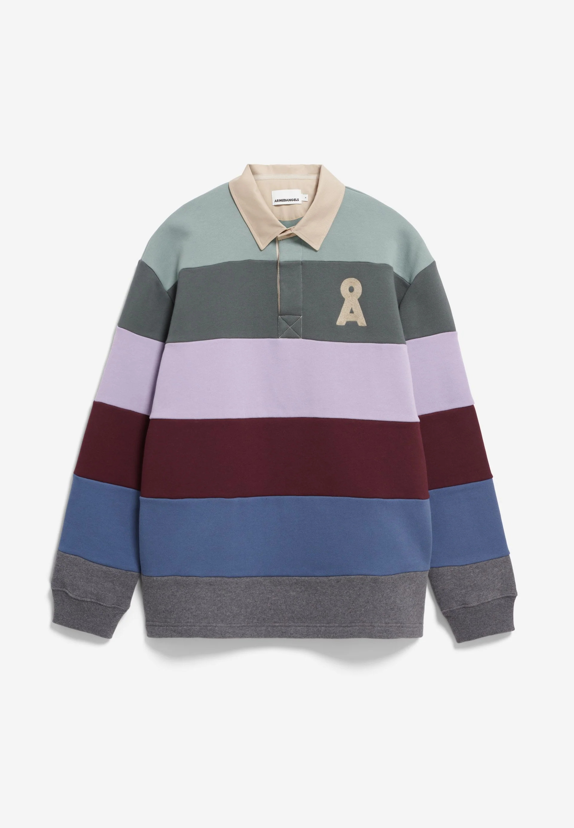 AADRU LS RUGBY FLEECE SWEATSHIRT | mystic swamp-steel melange - Image 7