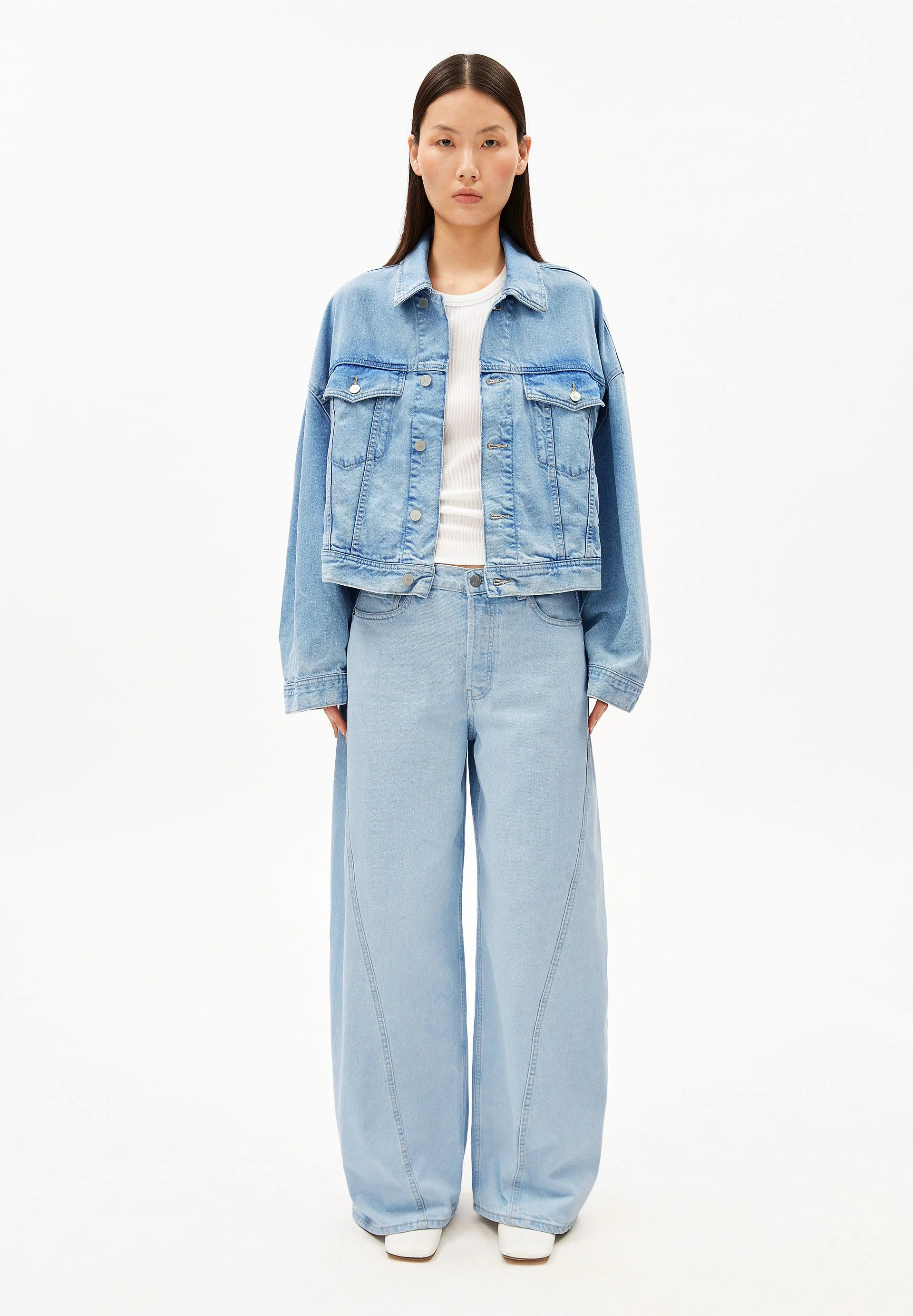 AALTHEA MID WAIST BARREL JEANS | barrea - Image 5