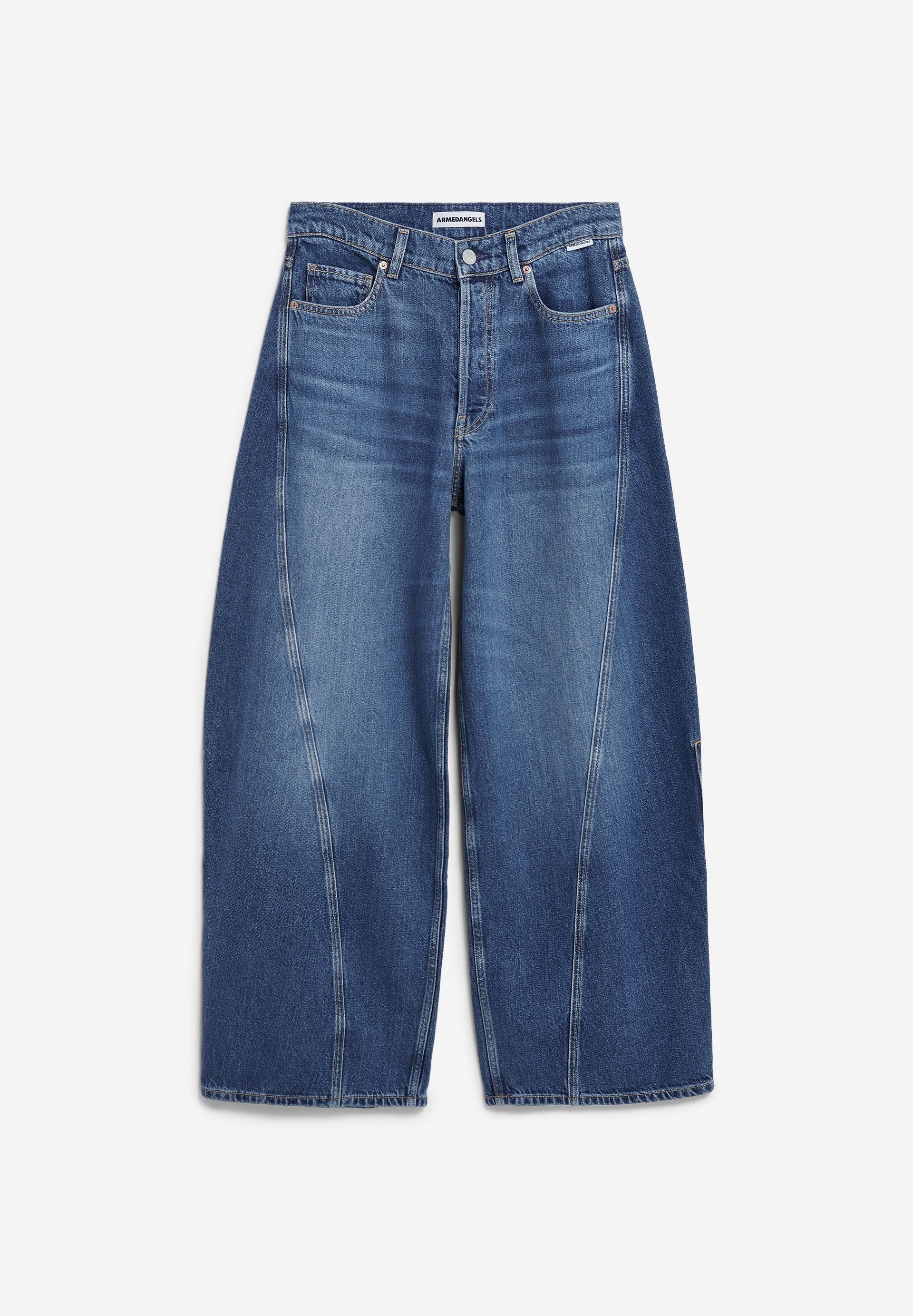 AALTHEA MID WAIST BARREL JEANS | fade - Image 7
