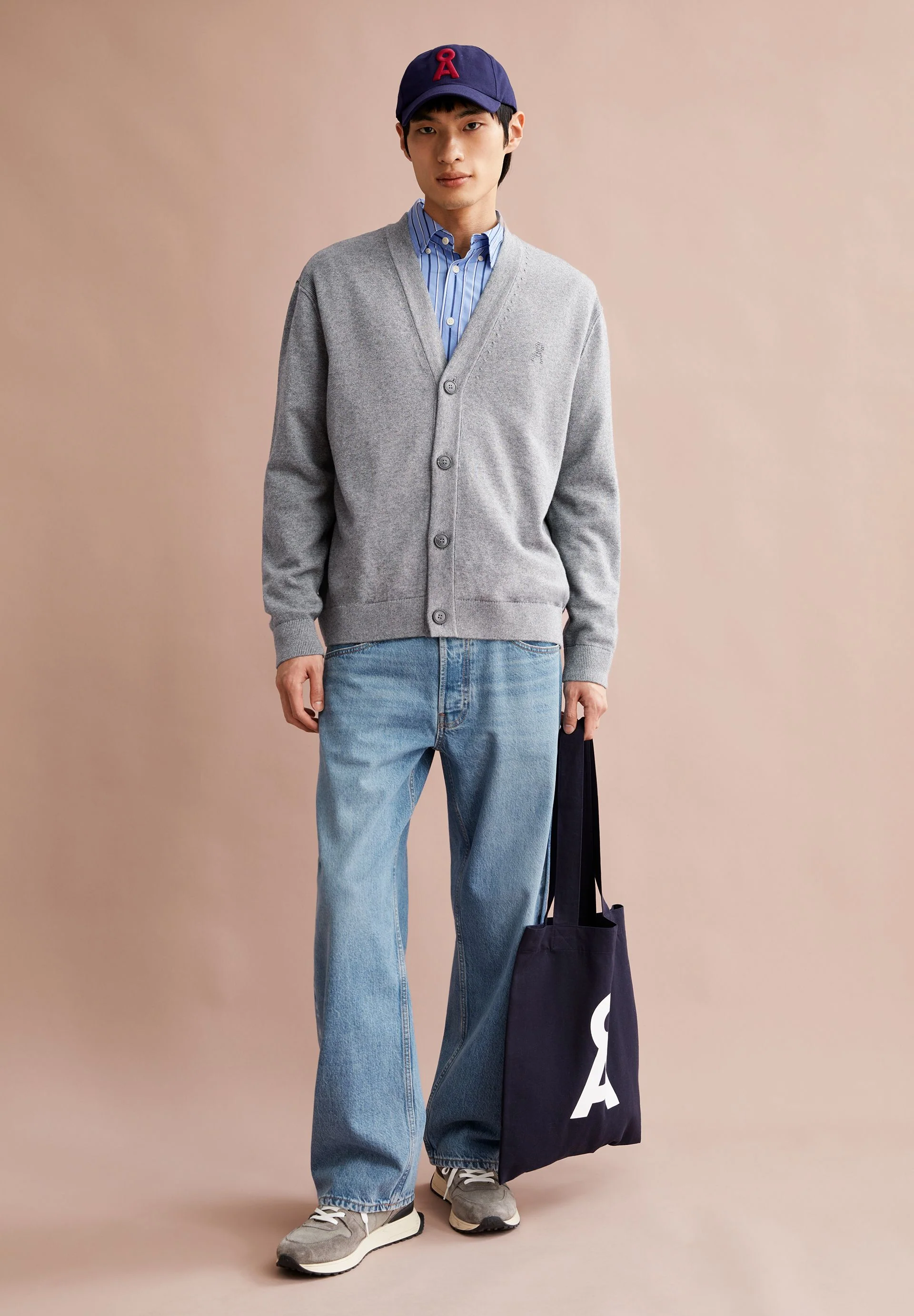 AANATOL STRICKJACKE | silver melange - Image 4