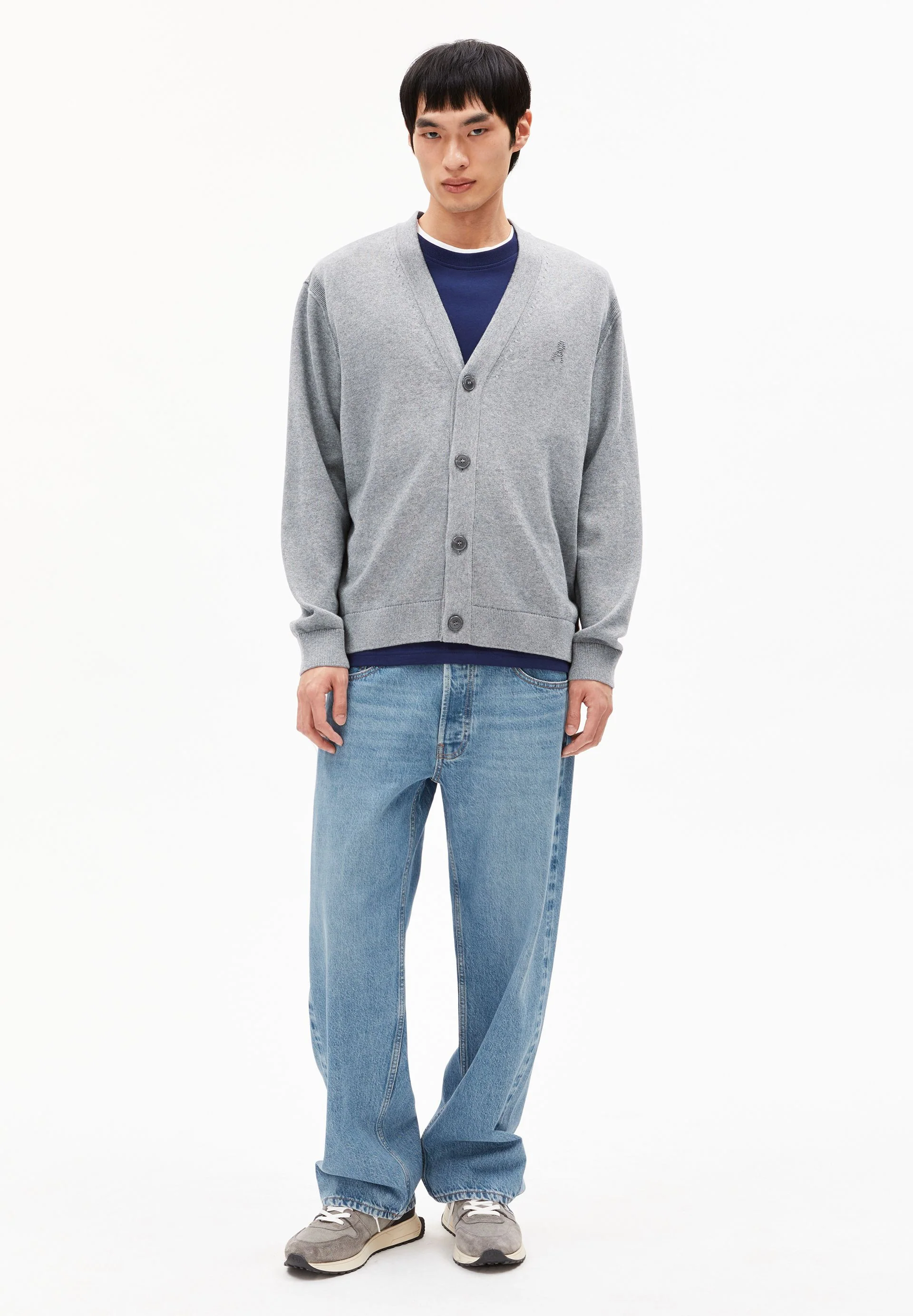 AANATOL STRICKJACKE | silver melange - Image 5