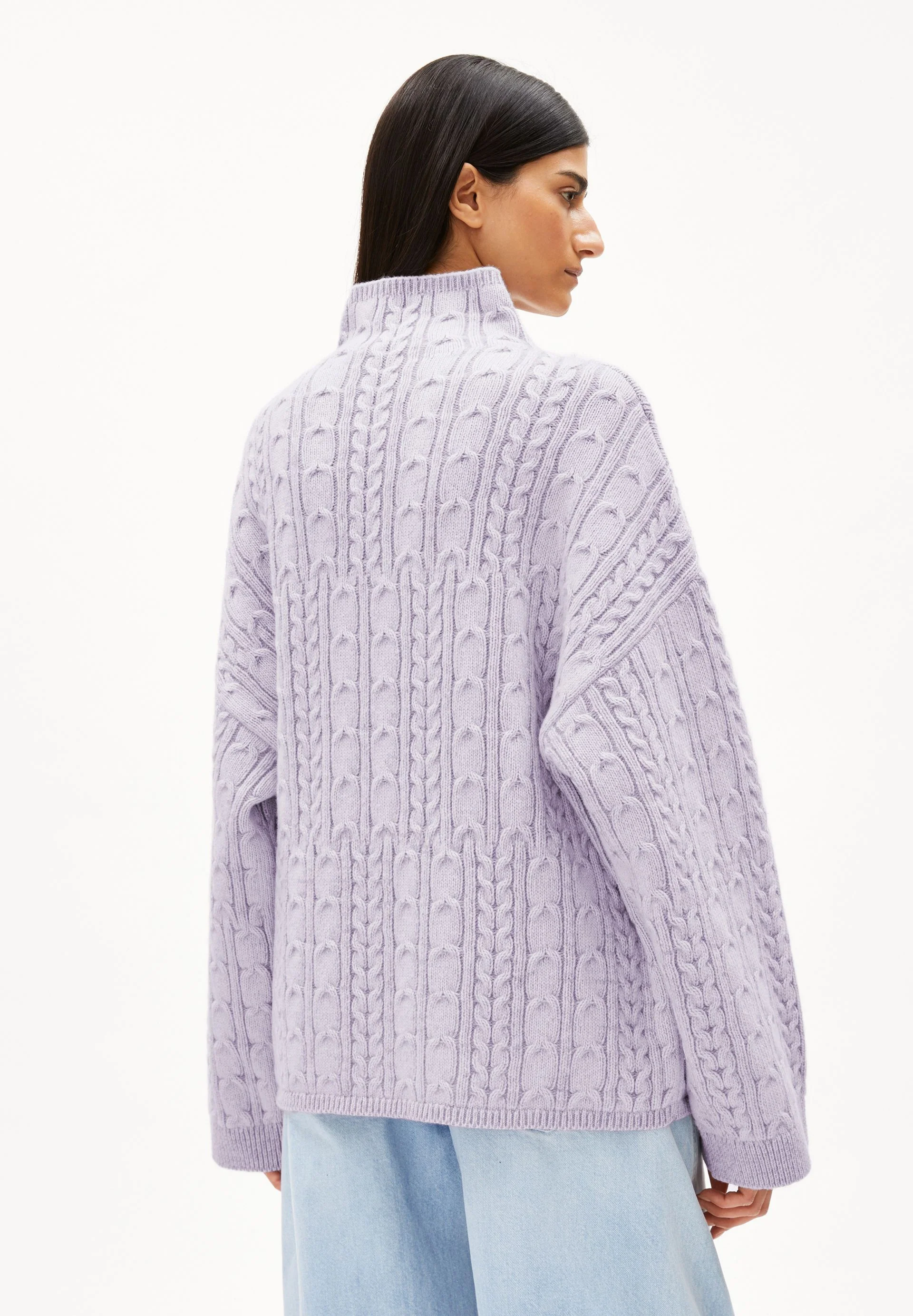 AAORI VANISE STRICKPULLOVER | oatmilk-frozen lavender - Image 2