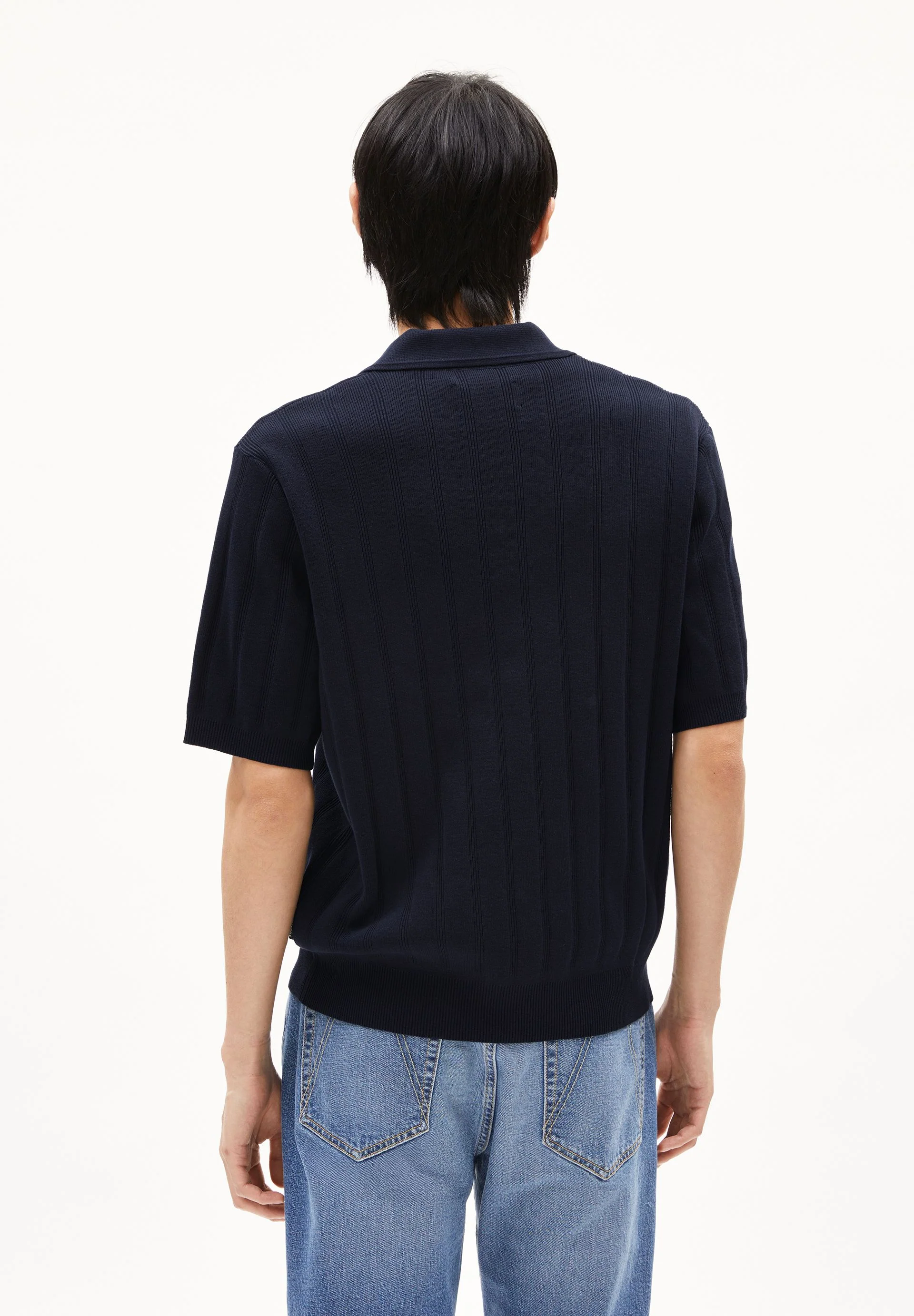 AARVEN STRICKPOLOSHIRT | night sky - Image 2