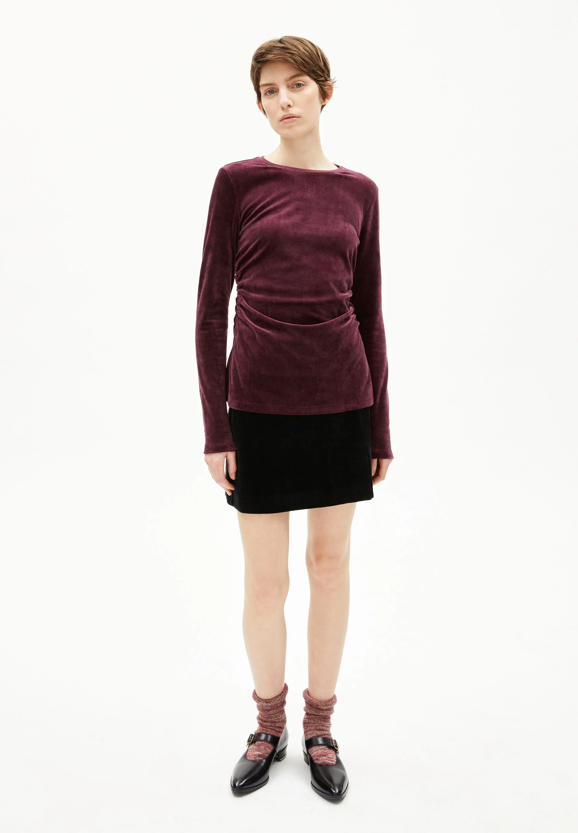 ADAAJA LORA VELVET | dark cranberry - Image 5