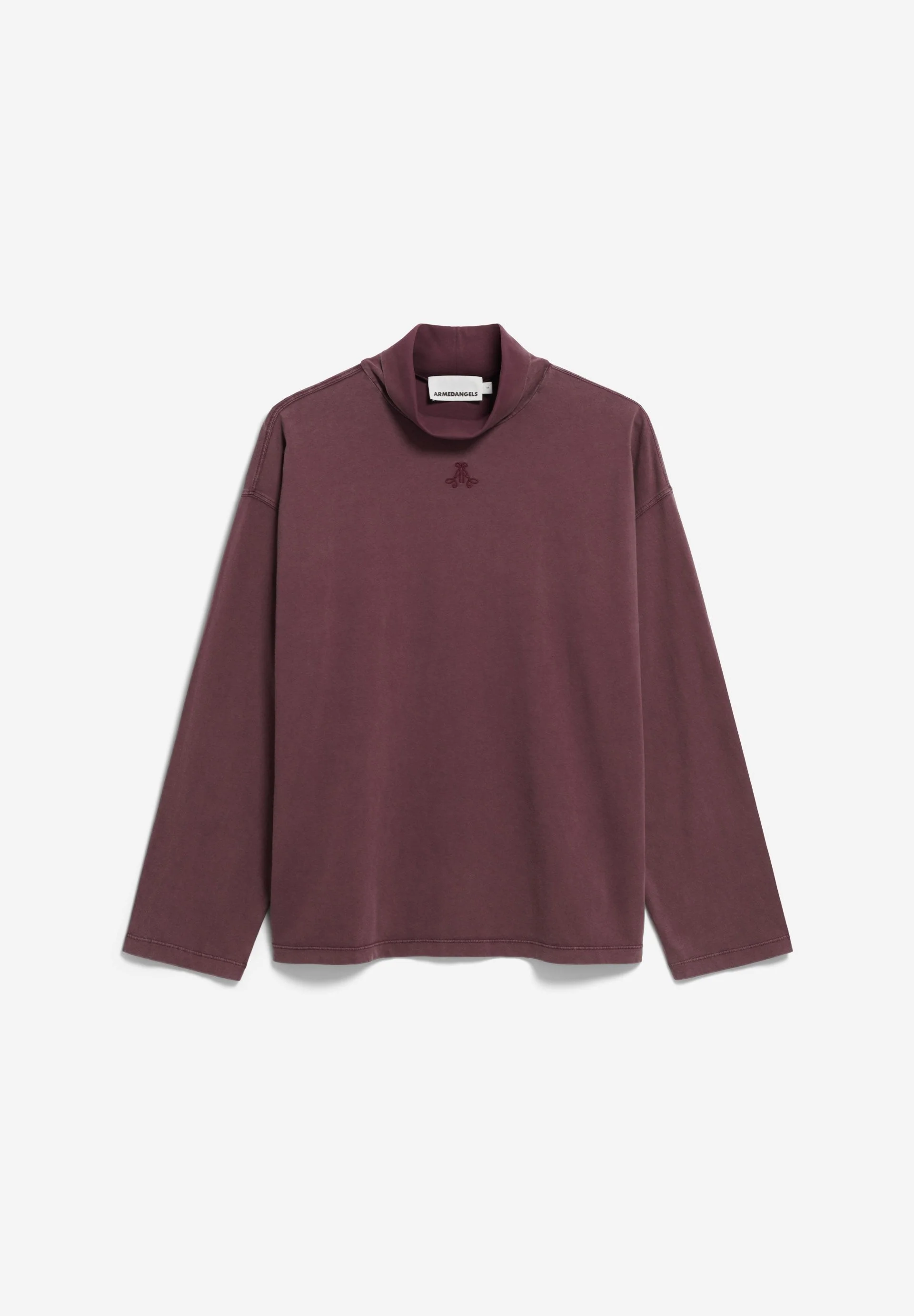 AIDINAA GMT DYE LANGARMSHIRT | dark cranberry - Image 6