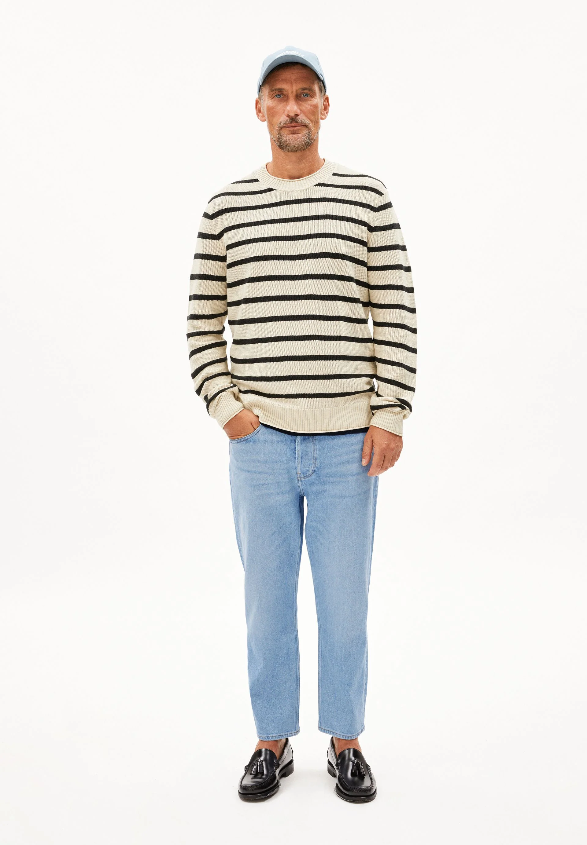 AJAANI LINO STRIPES | raw white-black - Image 5