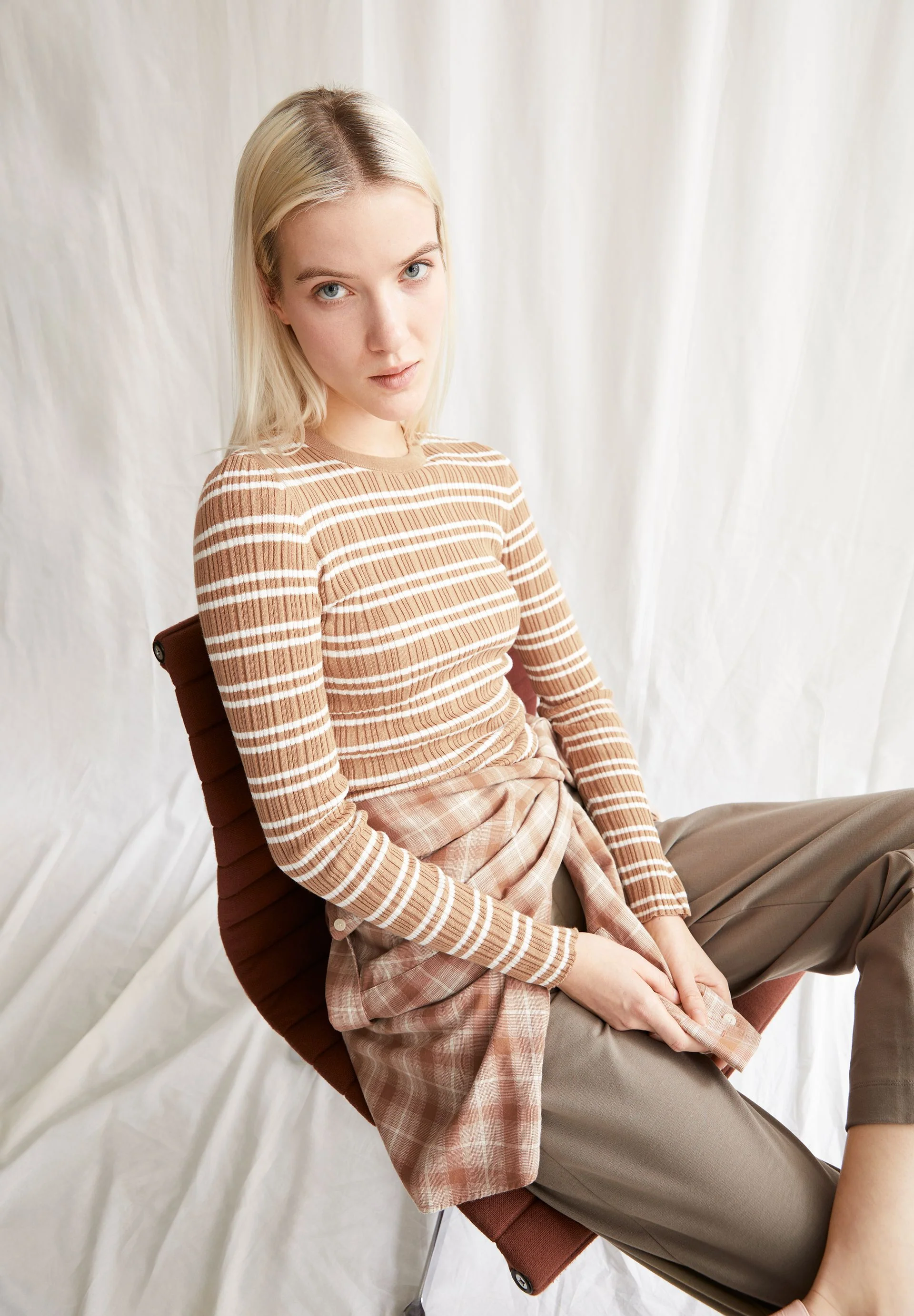 ALAANIA CHIFFRON STR | beige blond-light oatmilk - Image 4