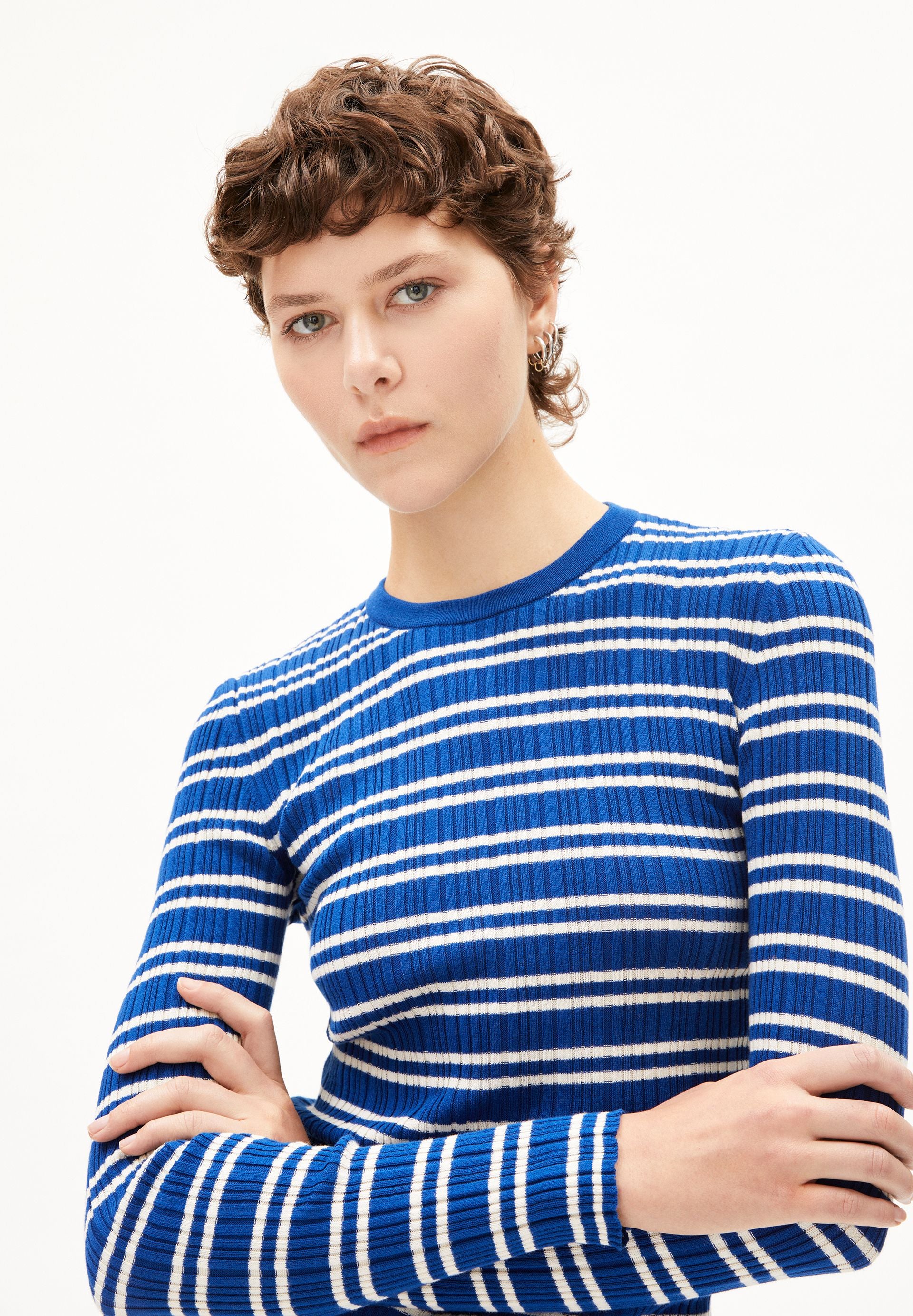ALAANIA CHIFFRON STR | lapis blue-oatmilk - Image 3