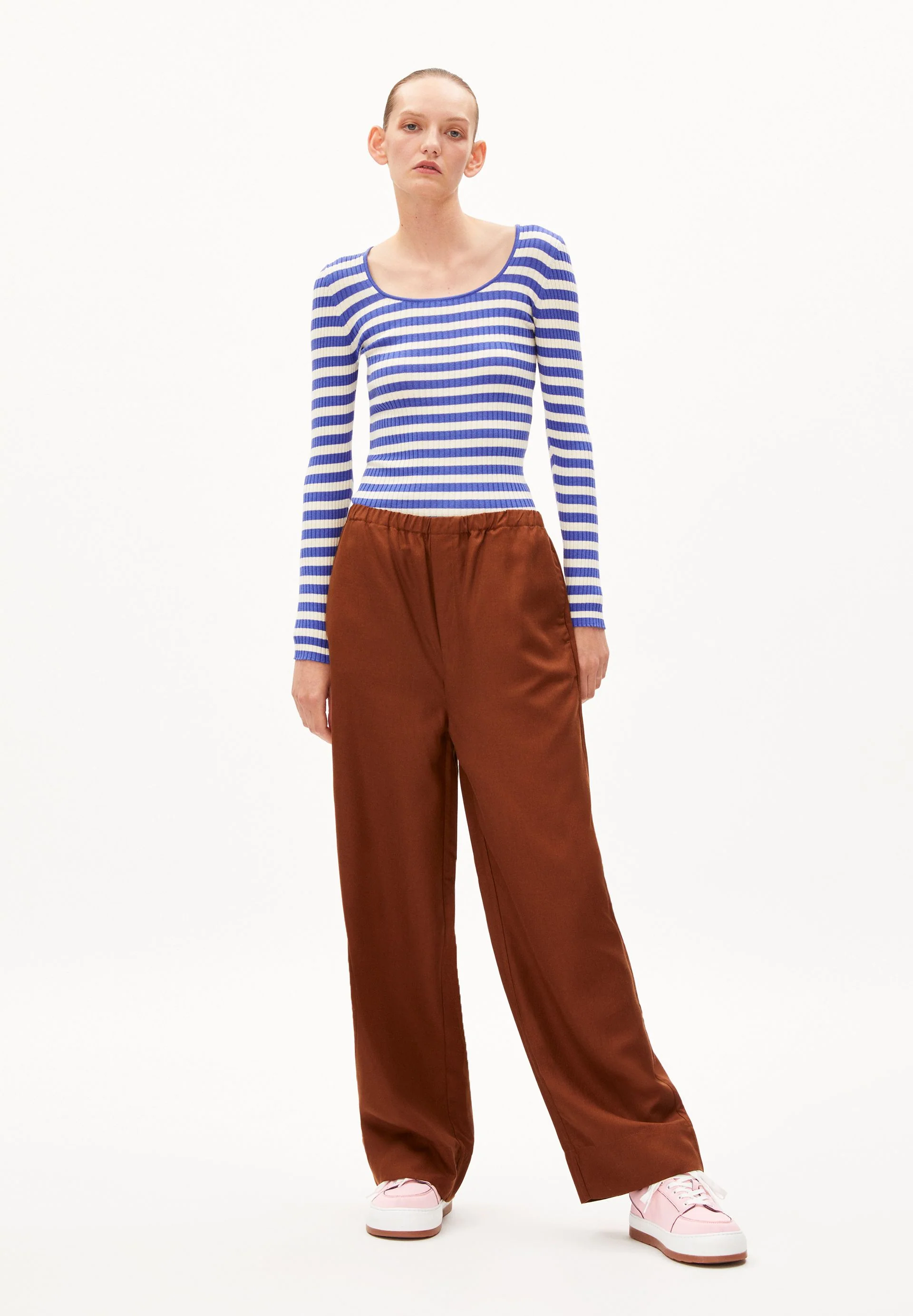 ALAANIA CREWNECK STRIPE | vibrant violet - Image 5