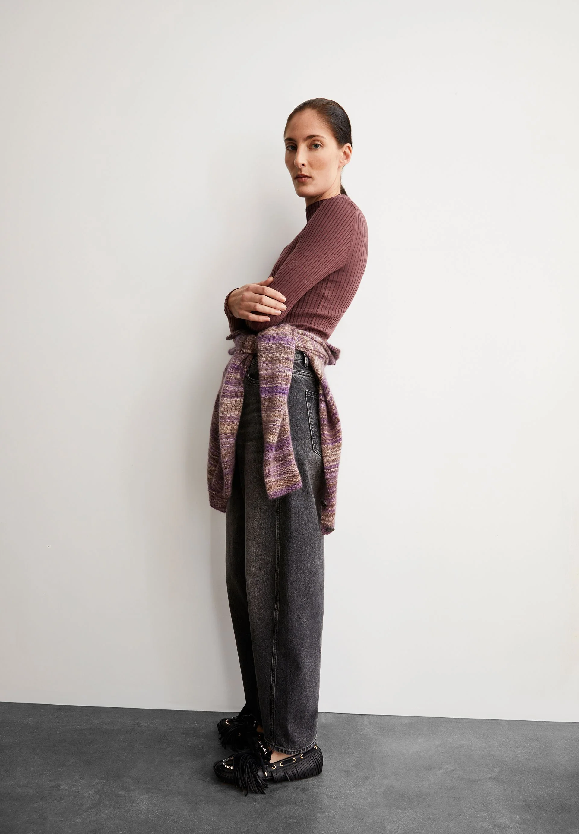 ALAANIA STRICKPULLOVER | dark berry - Image 4