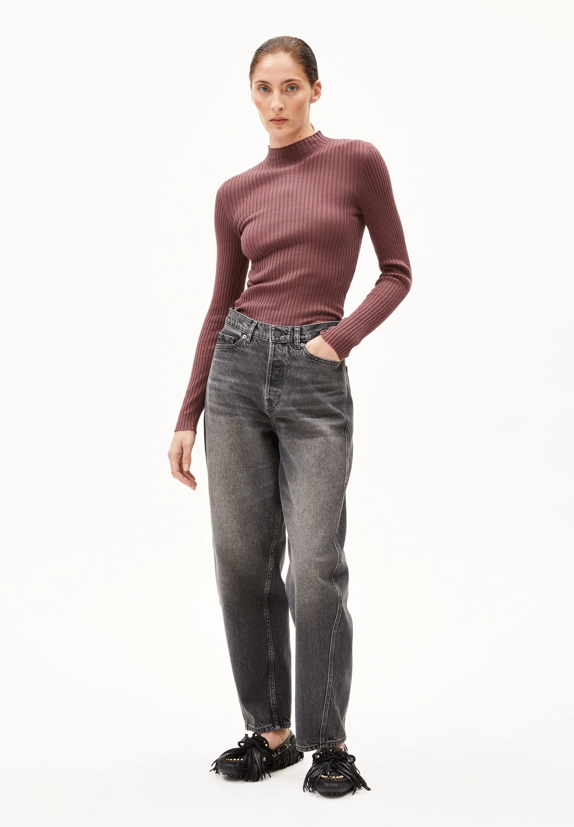 ALAANIA STRICKPULLOVER | dark berry - Image 5