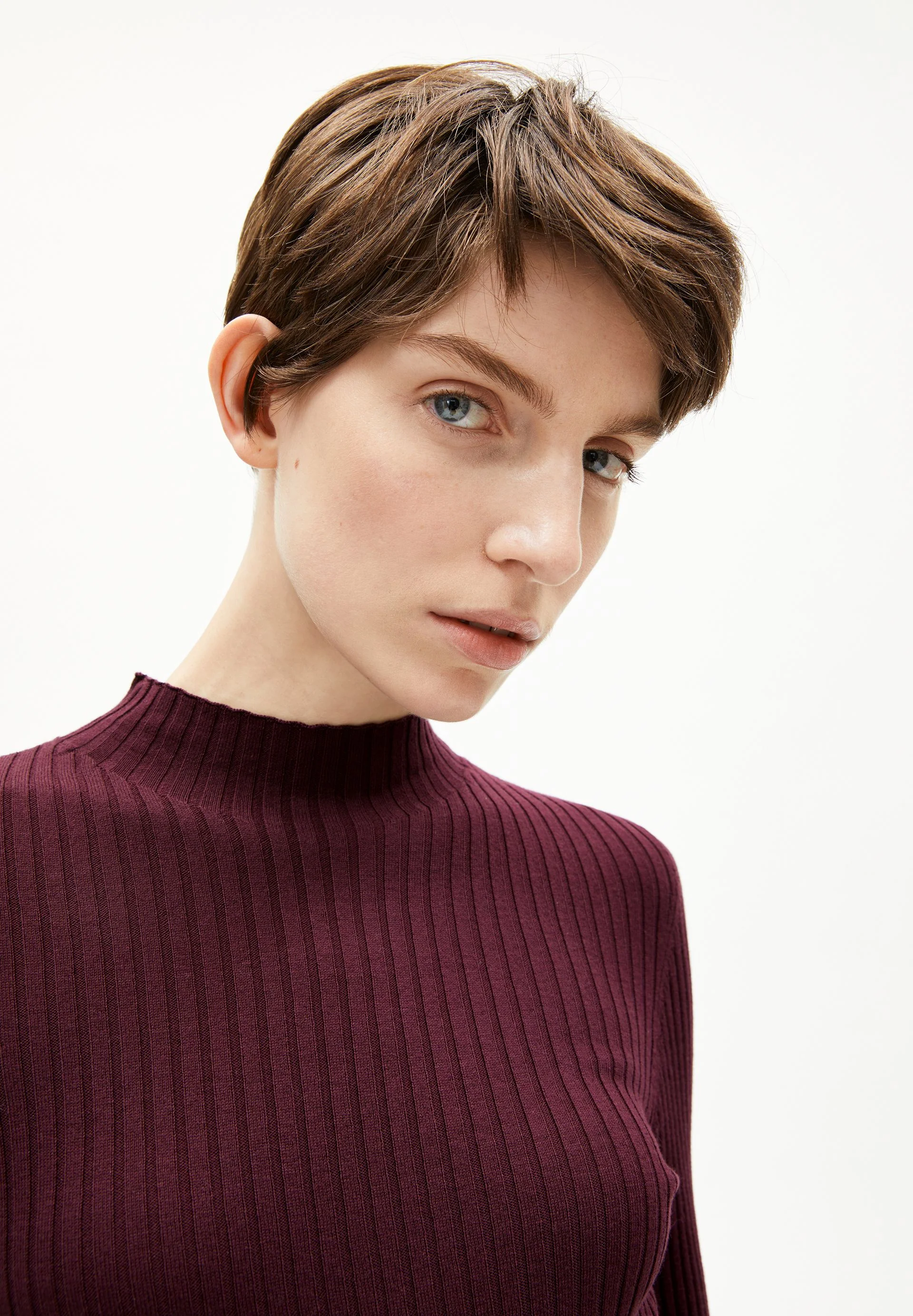 ALAANIA STRICKPULLOVER | dark cranberry - Image 3