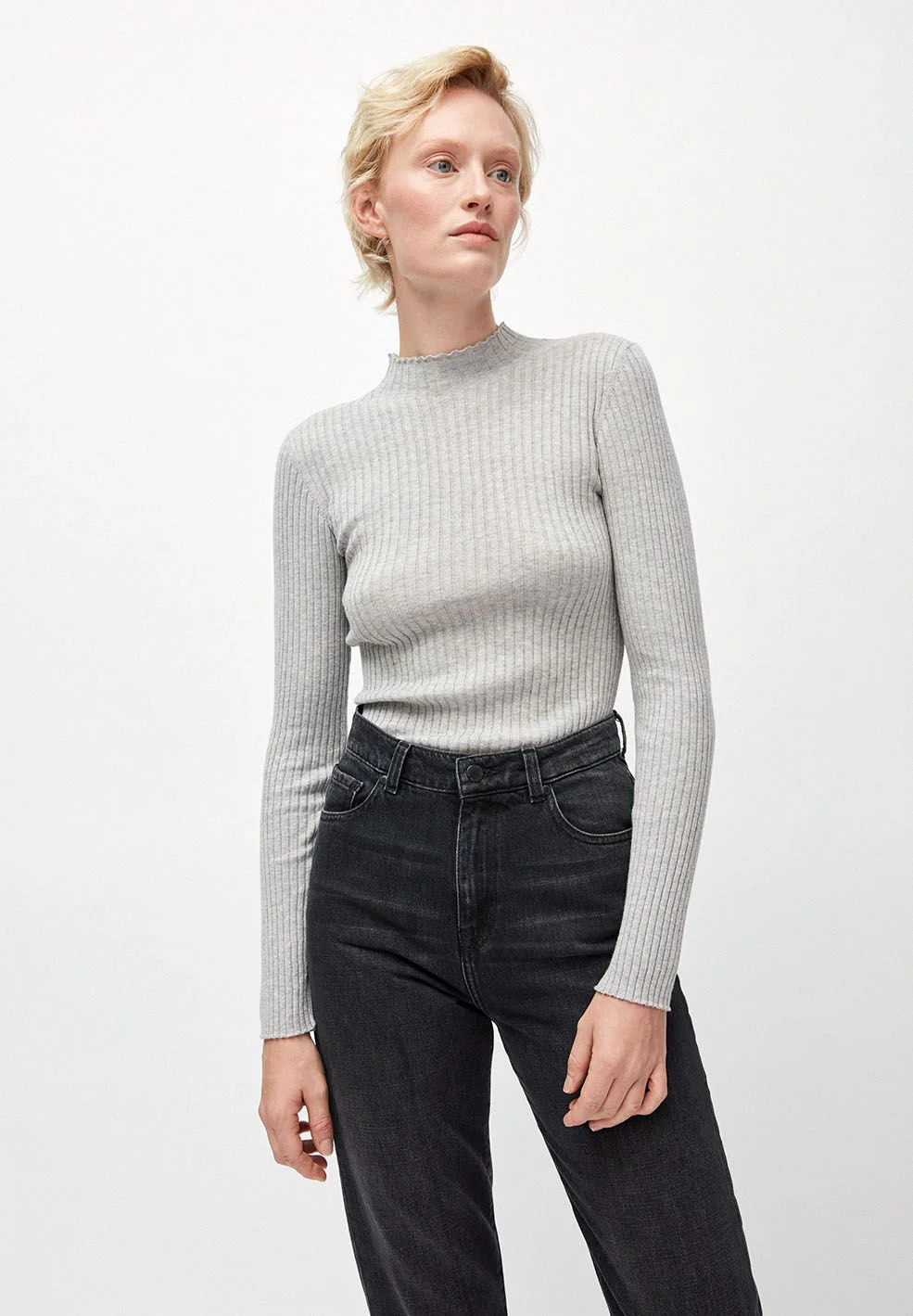 ALAANIA STRICKPULLOVER | grey melange - Image 3
