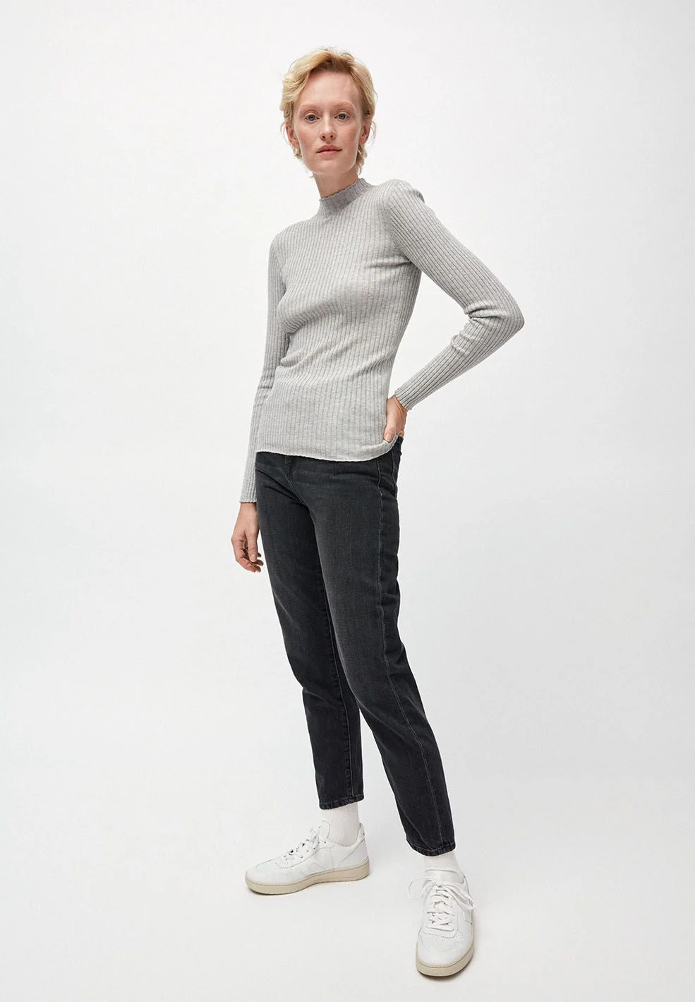 ALAANIA STRICKPULLOVER | grey melange - Image 4