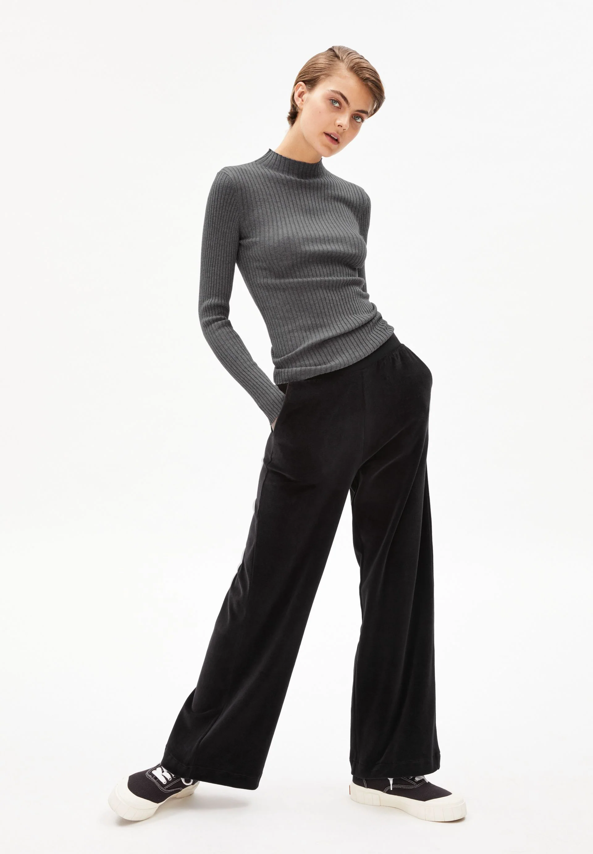 ALAANIA STRICKPULLOVER | mid grey melange - Image 5