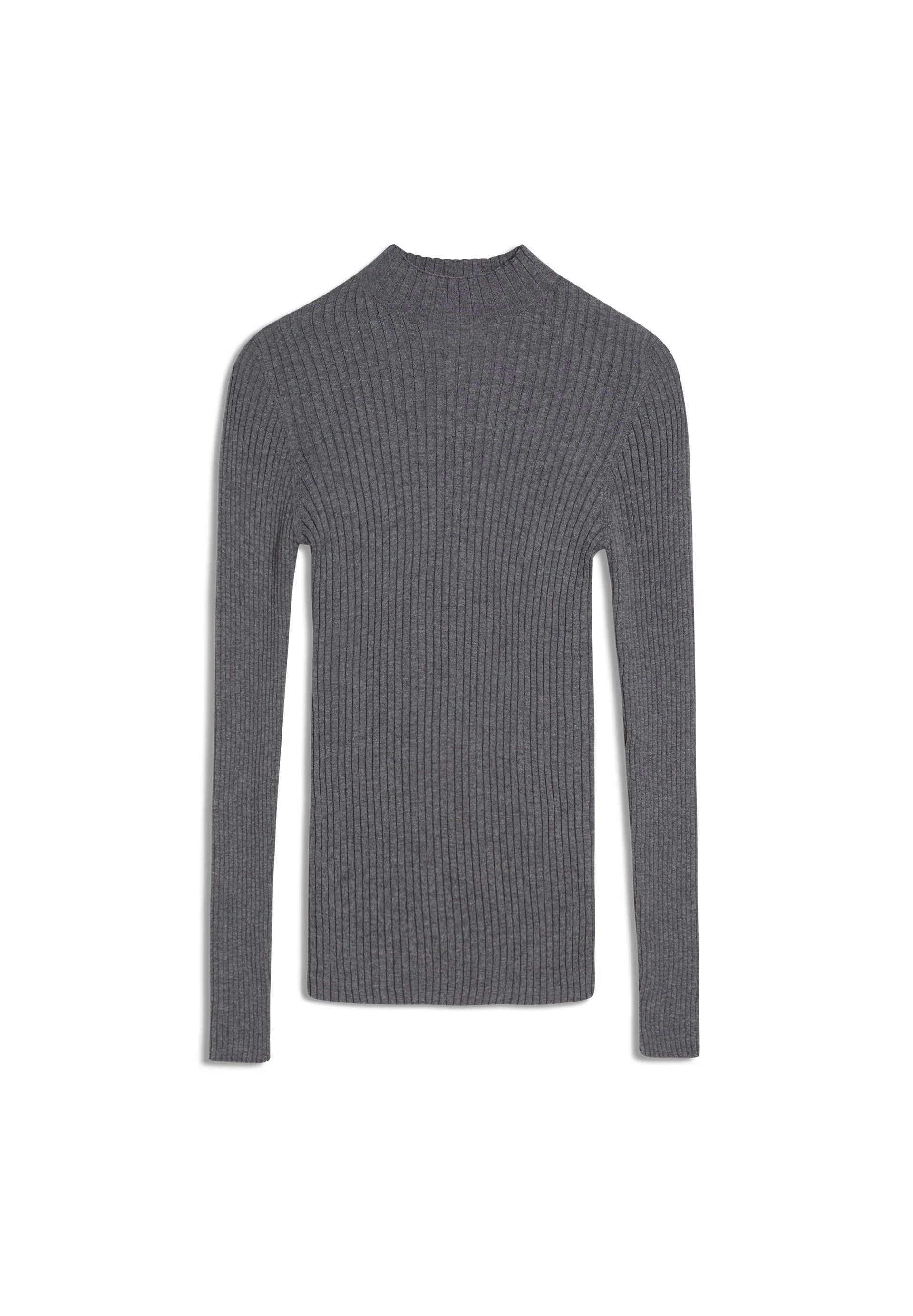 ALAANIA STRICKPULLOVER | mid grey melange - Image 6
