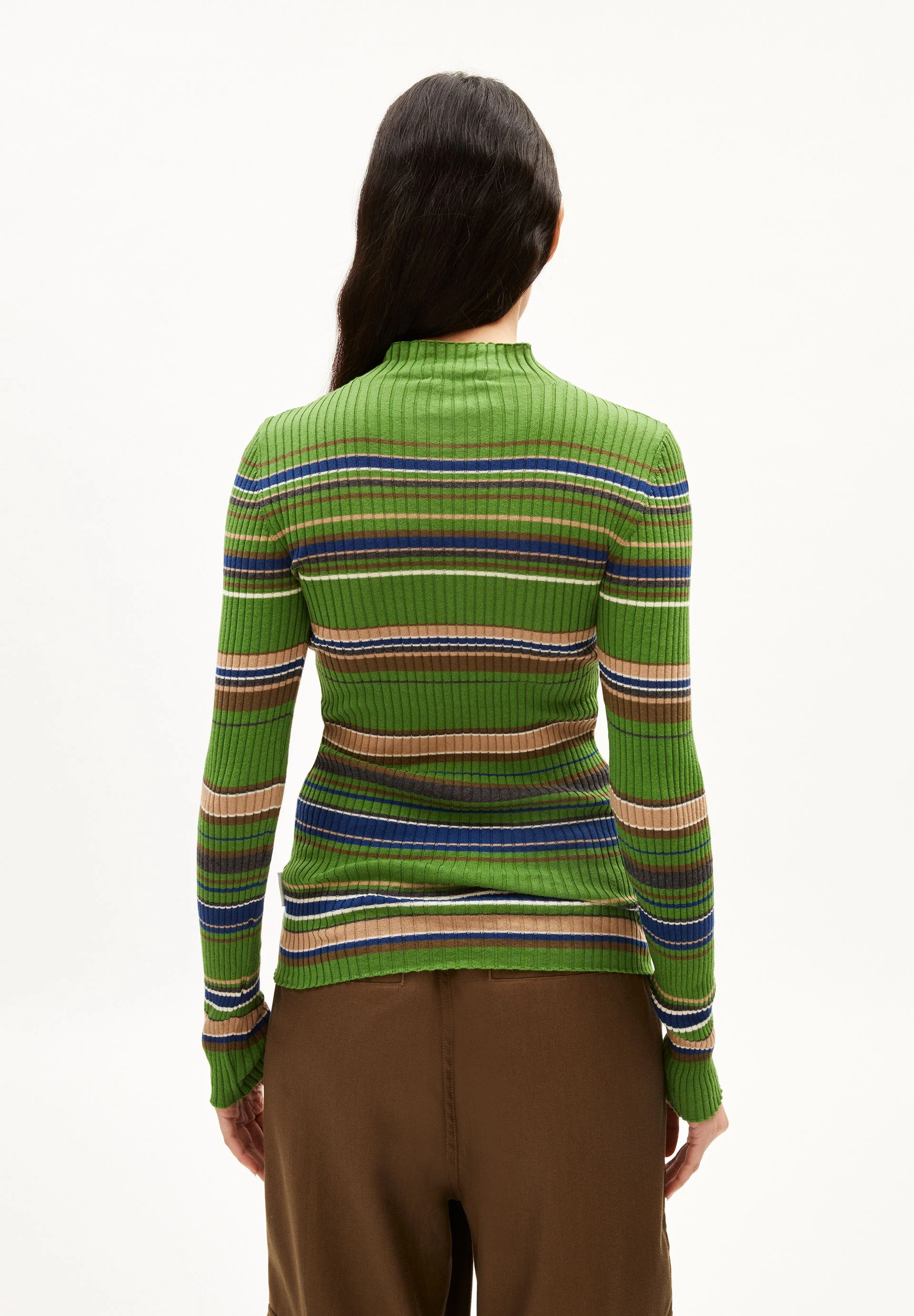 ALAANIA NEW STRIPES | ivy green-cinnamon dust - Image 2