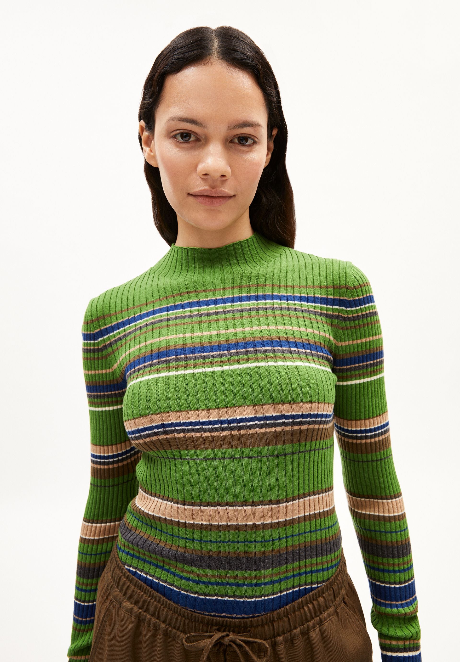 ALAANIA NEW STRIPES | ivy green-cinnamon dust - Image 3