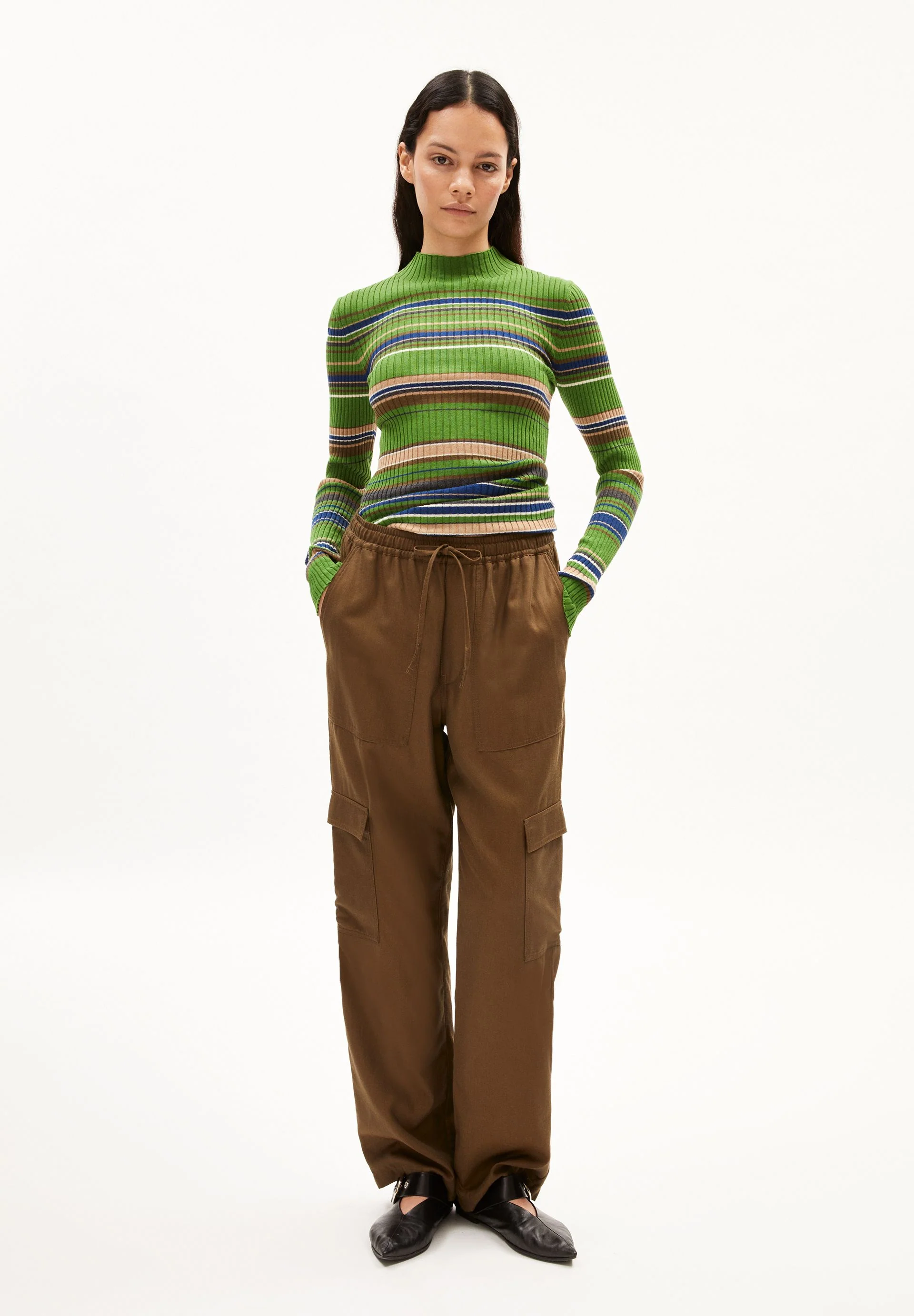 ALAANIA NEW STRIPES | ivy green-cinnamon dust - Image 5