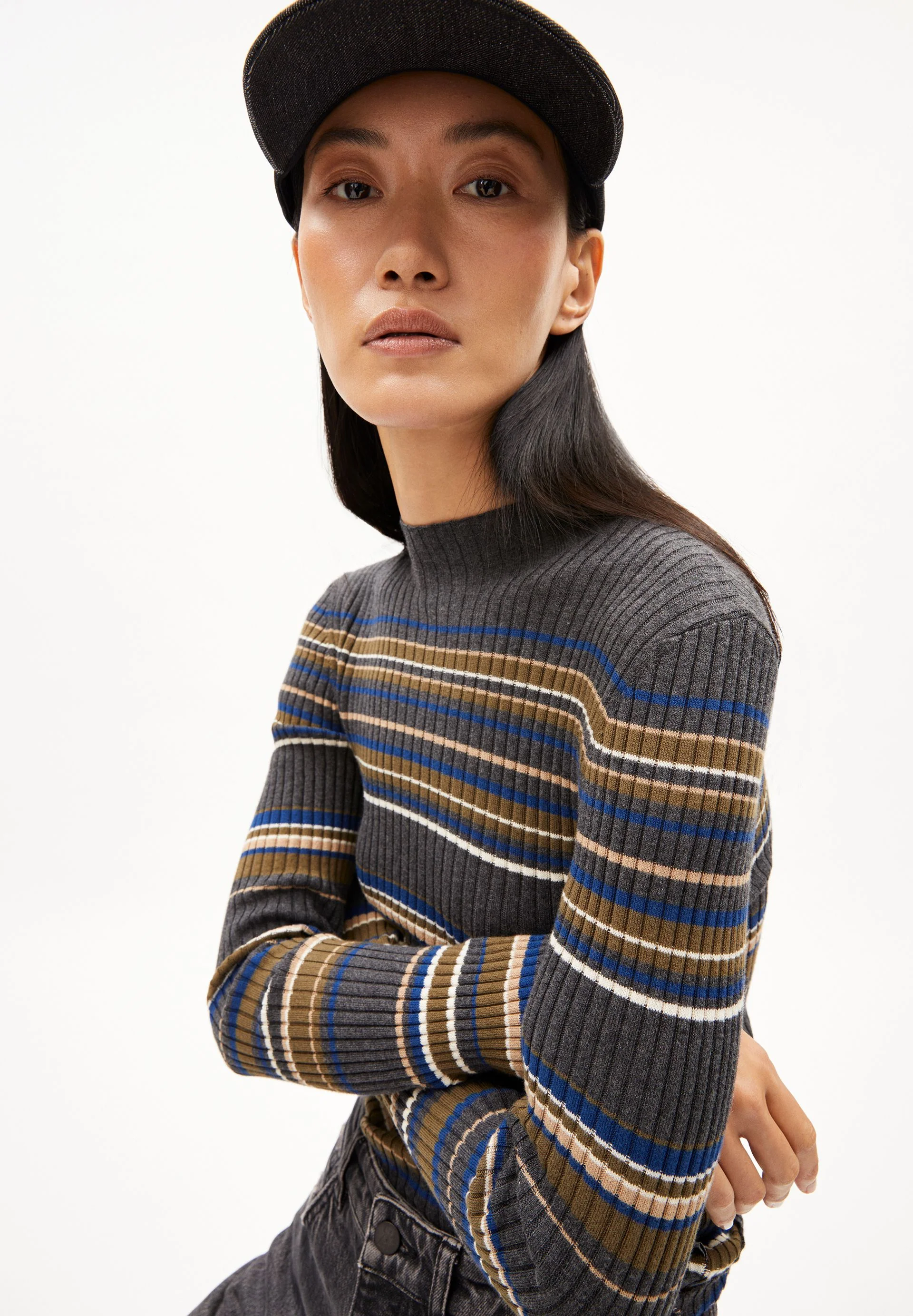 ALAANIA NEW STRIPES | steel melange-faded indigo - Image 3