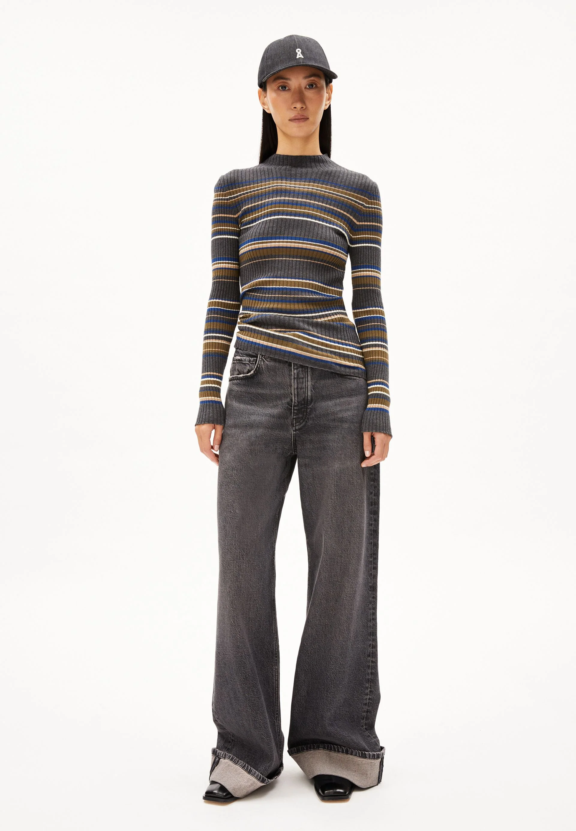 ALAANIA NEW STRIPES | steel melange-faded indigo - Image 5