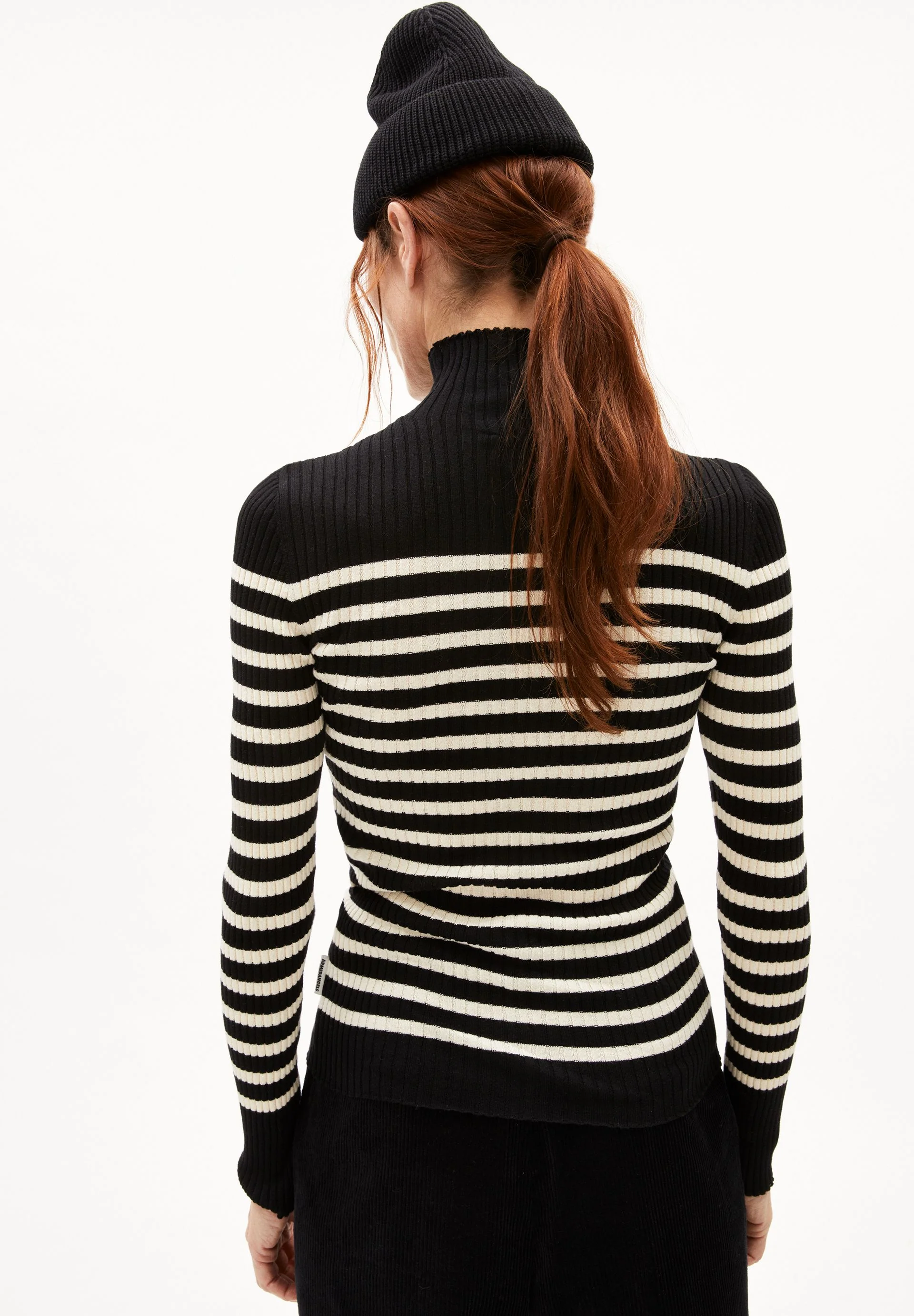 ALAANIA PLACED STRIPES | black-oatmilk - Image 2