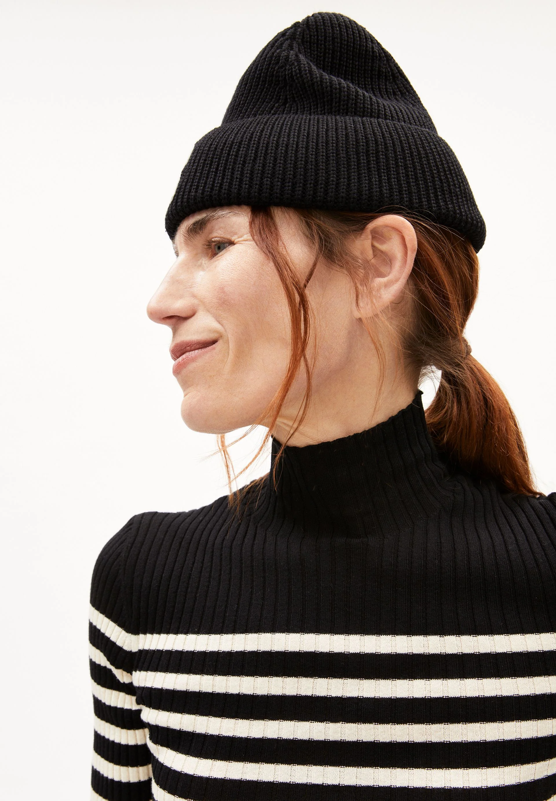 ALAANIA PLACED STRIPES | black-oatmilk - Image 3