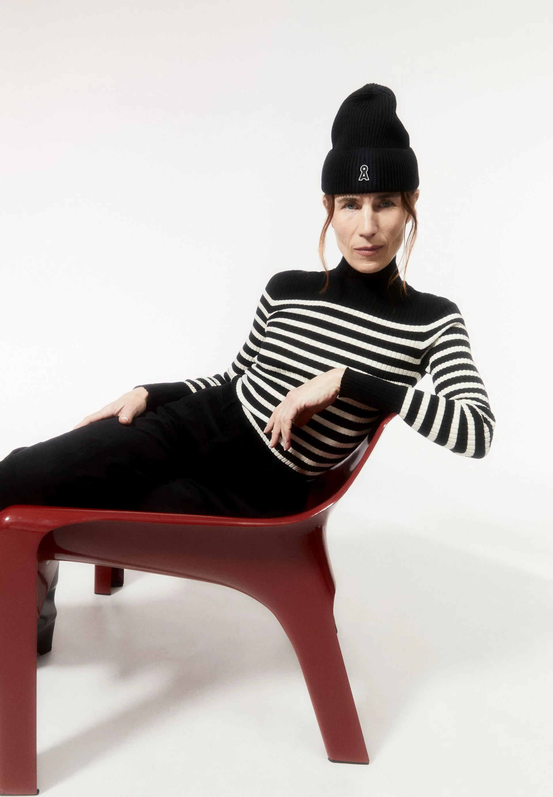 ALAANIA PLACED STRIPES | black-oatmilk - Image 4