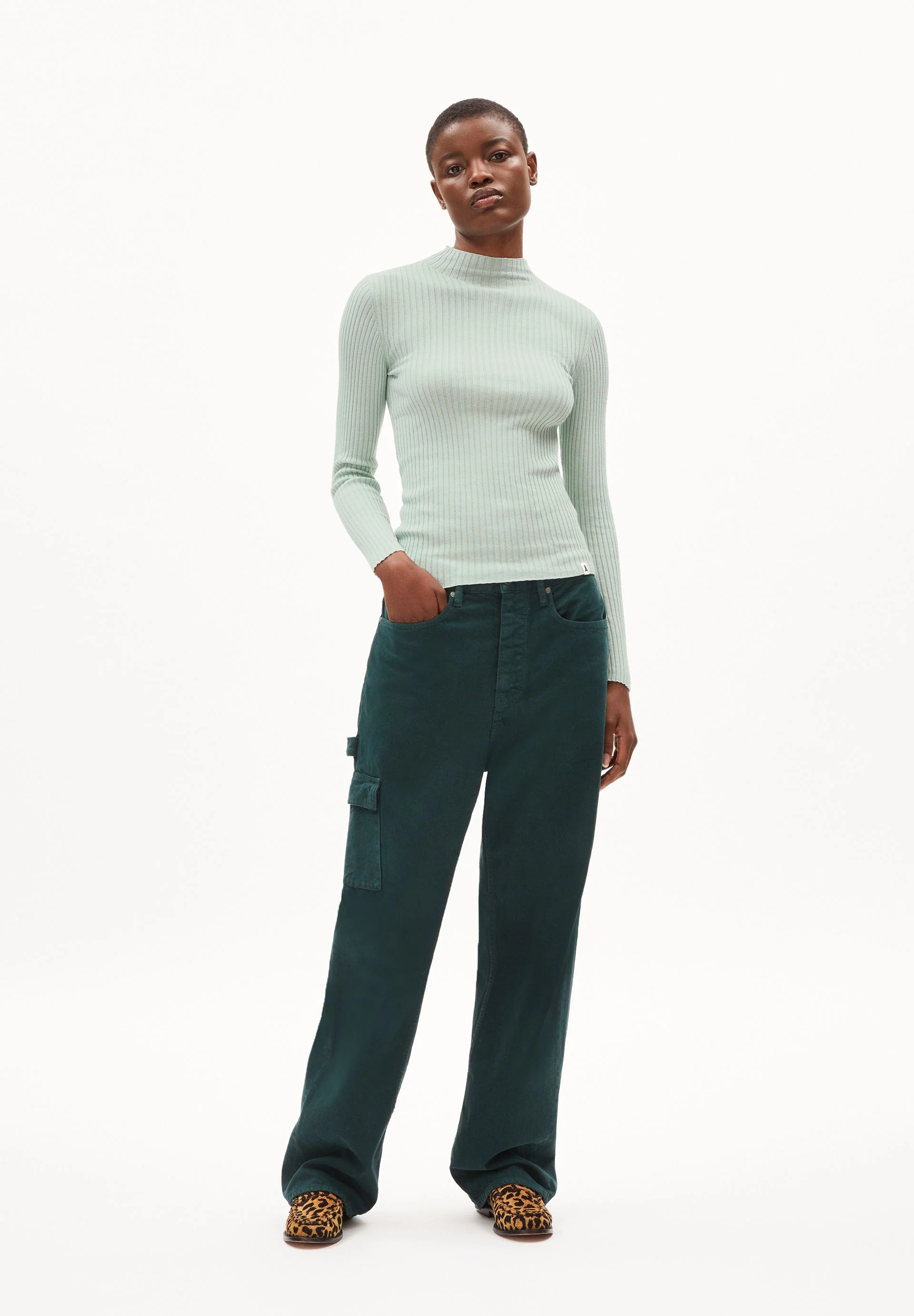 ALAANIA STRICKPULLOVER | polar green - Image 5