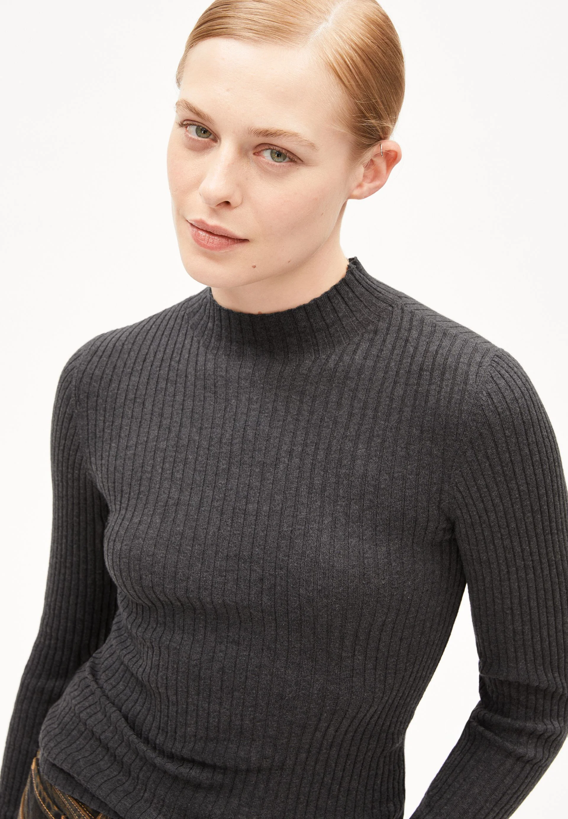 ALAANIA STRICKPULLOVER | steel melange - Image 3