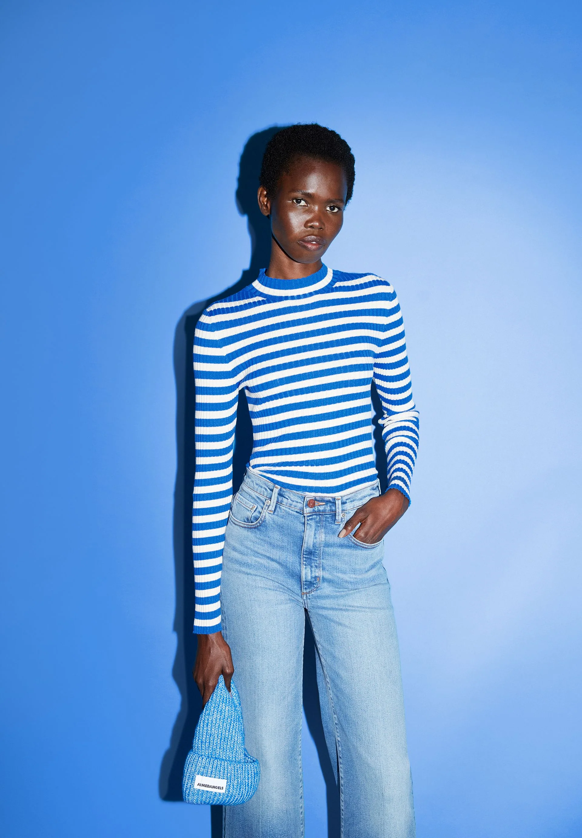 ALAANIA STRIPED | warm blue-oatmilk - Image 4