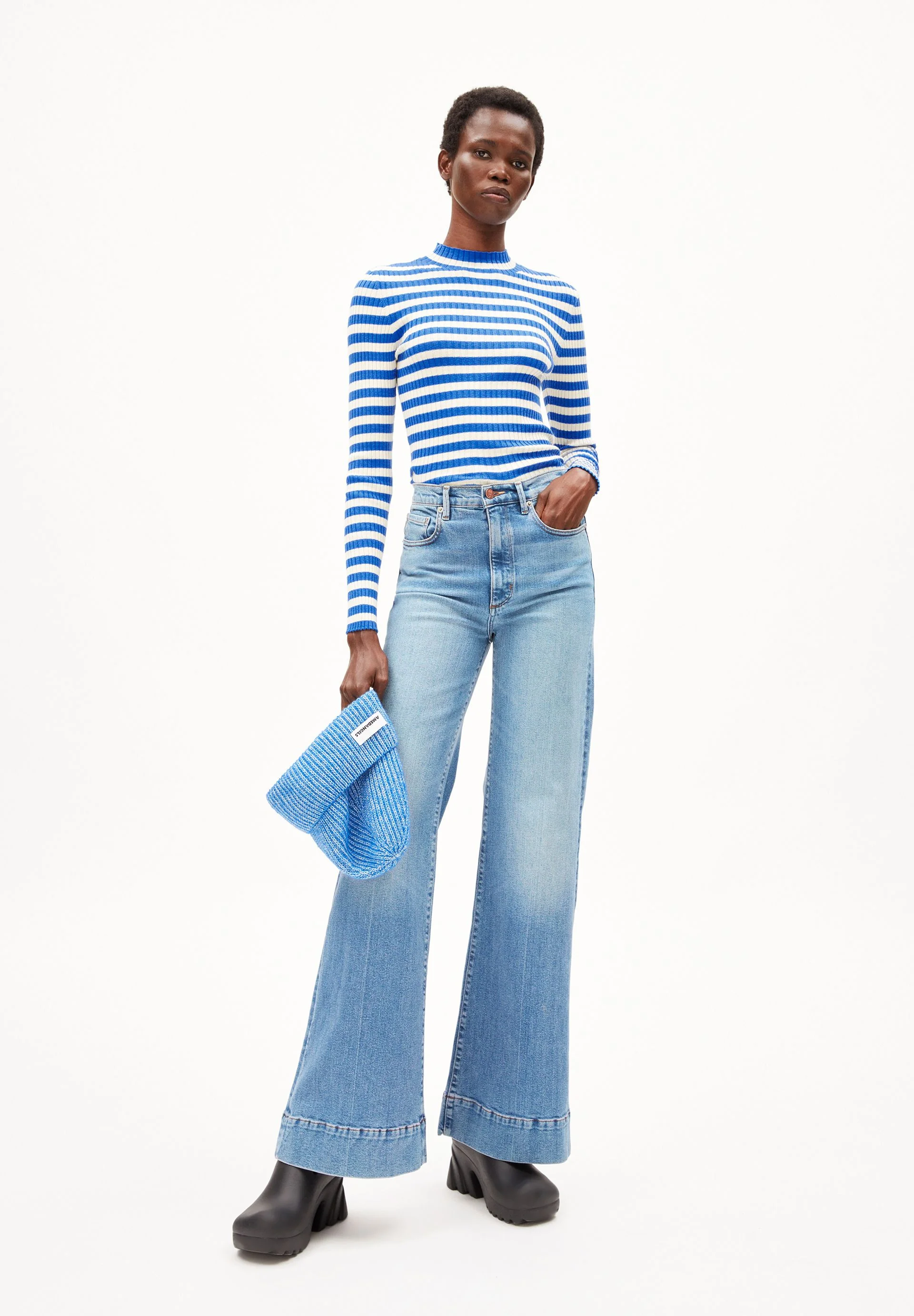 ALAANIA STRIPED | warm blue-oatmilk - Image 5