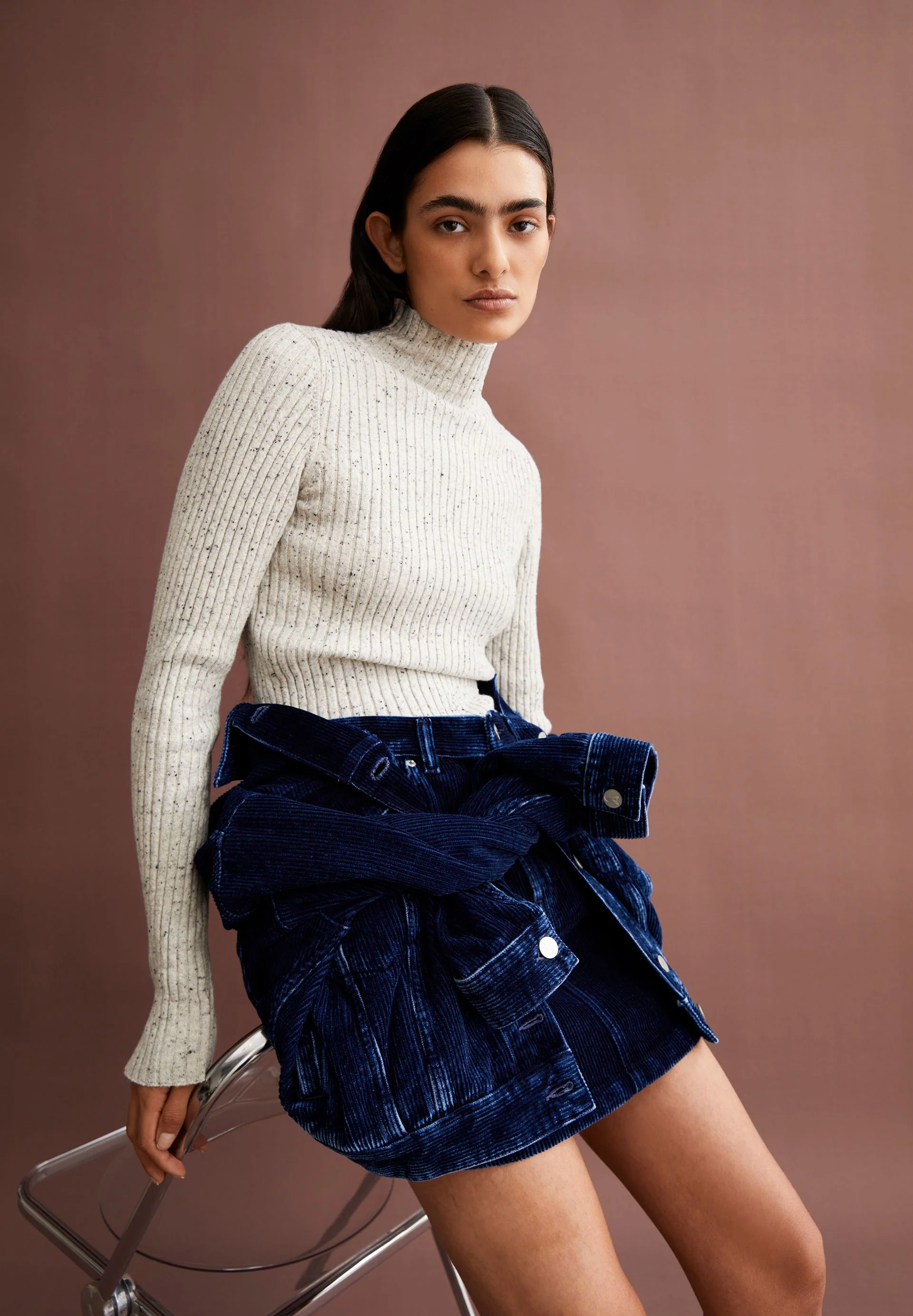 ALAANIA TWEED | oatmilk-black - Image 4