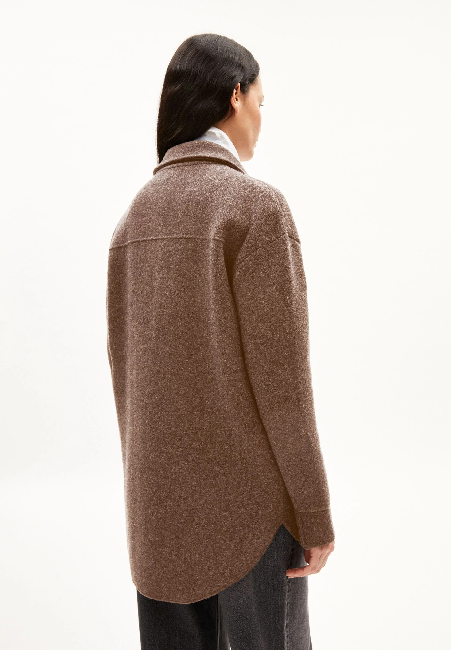 ALMARAA STRICK-OVERSHIRT | cinnamon dust melange - Image 2