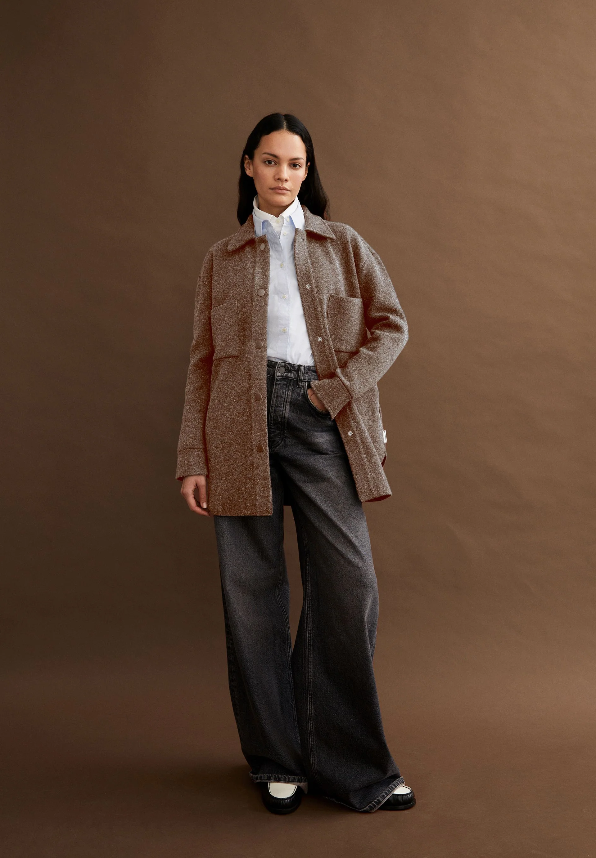 ALMARAA STRICK-OVERSHIRT | cinnamon dust melange - Image 4