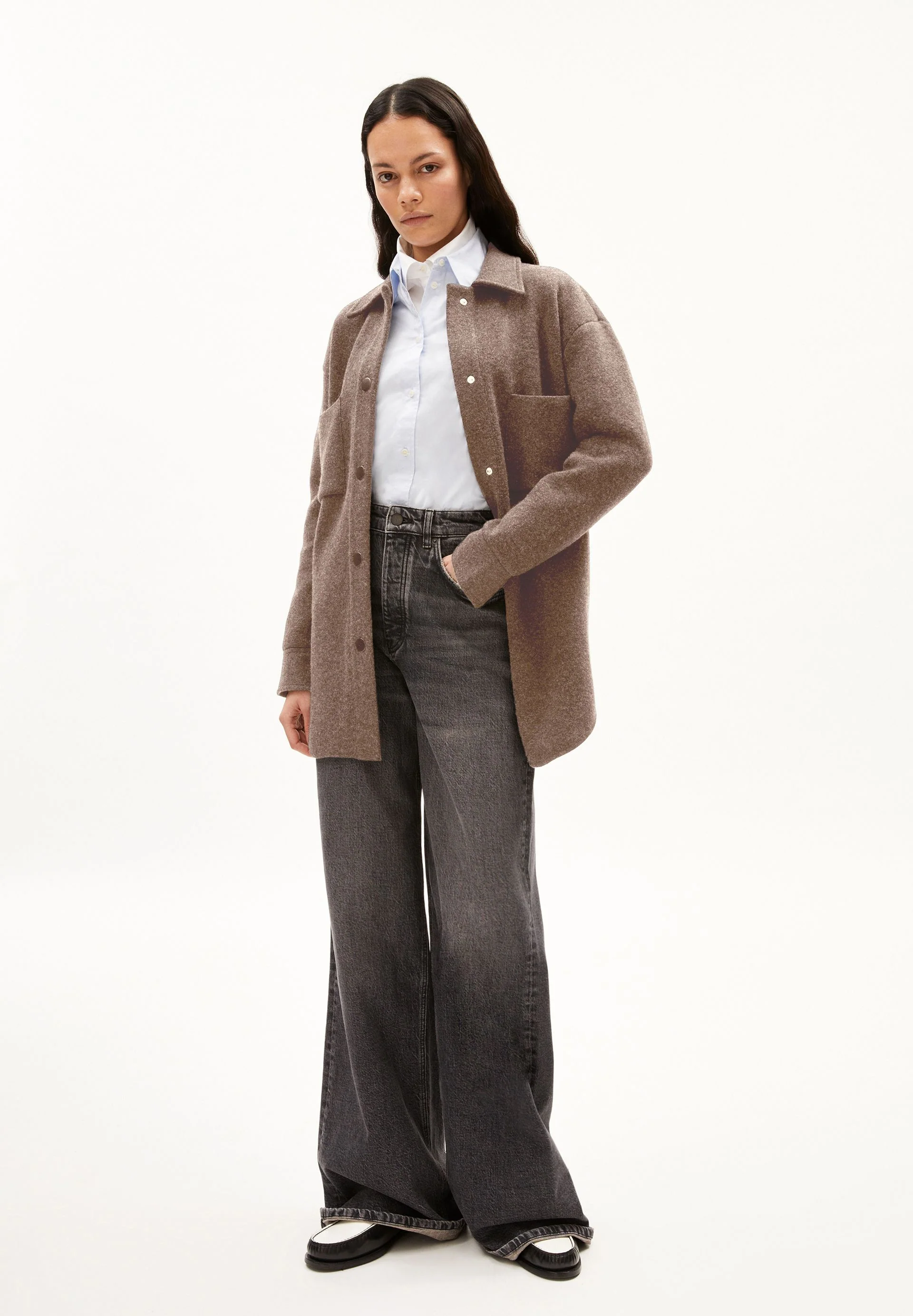 ALMARAA STRICK-OVERSHIRT | cinnamon dust melange - Image 5