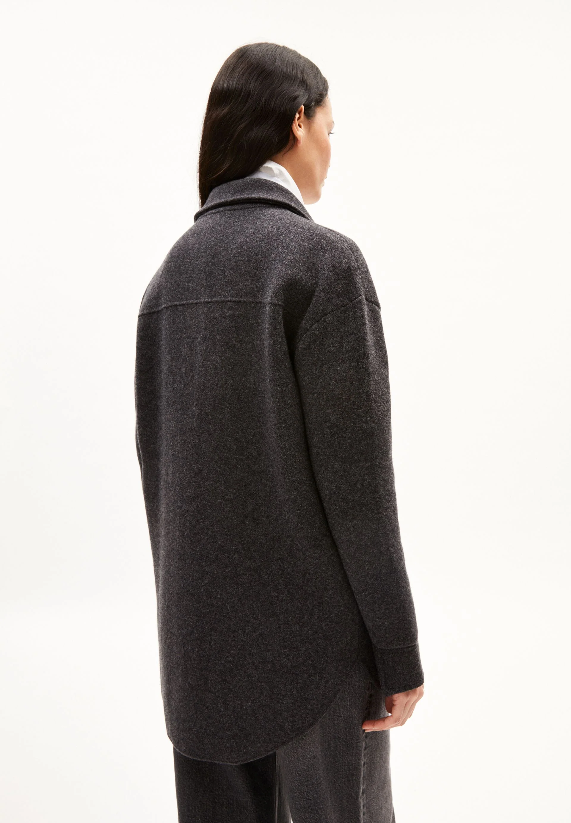 ALMARAA STRICK-OVERSHIRT | steel melange - Image 2