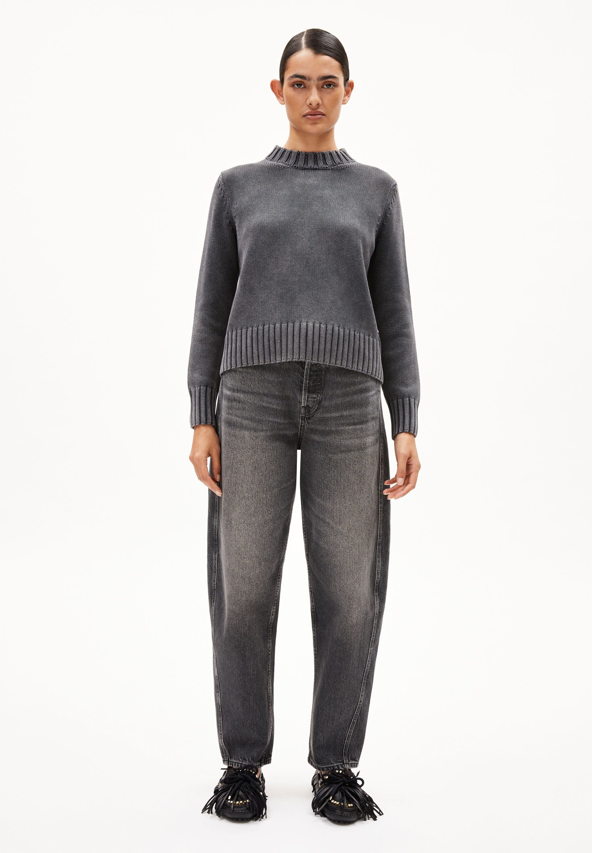 AMALIAAS GMT DYE STRICKPULLOVER | black - Image 5