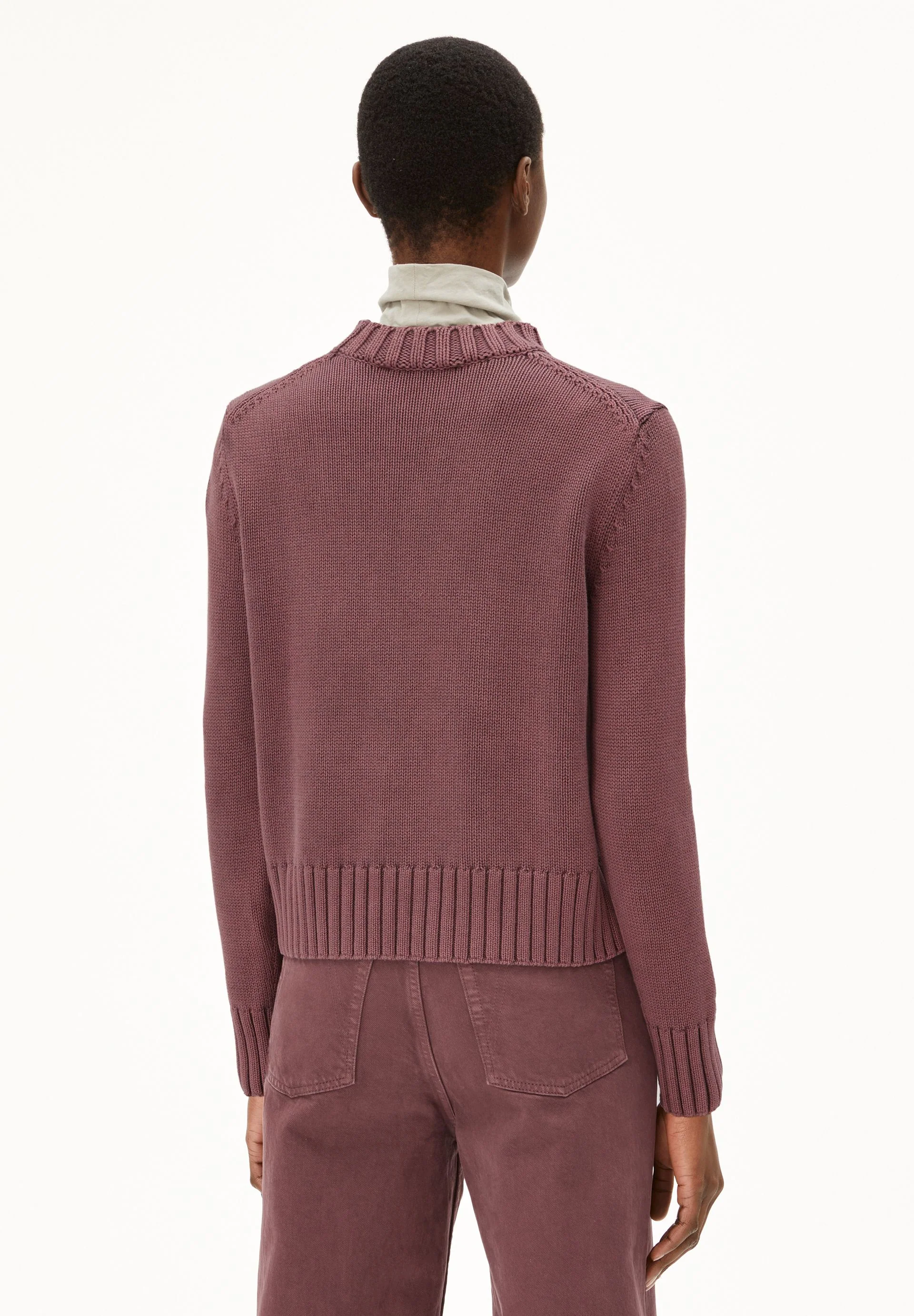 AMALIAAS GMT DYE STRICKPULLOVER | dark berry - Image 2