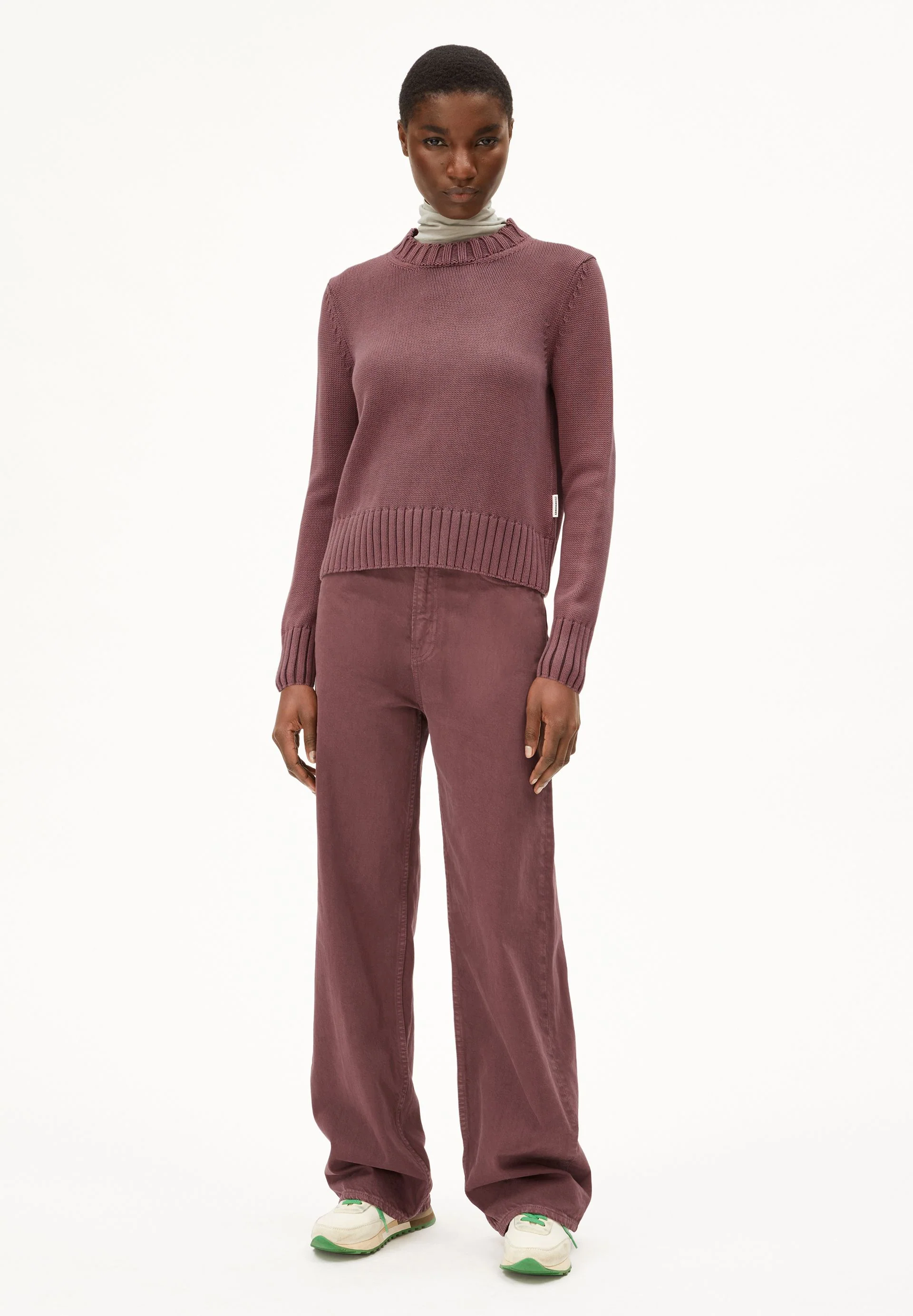 AMALIAAS GMT DYE STRICKPULLOVER | dark berry - Image 5