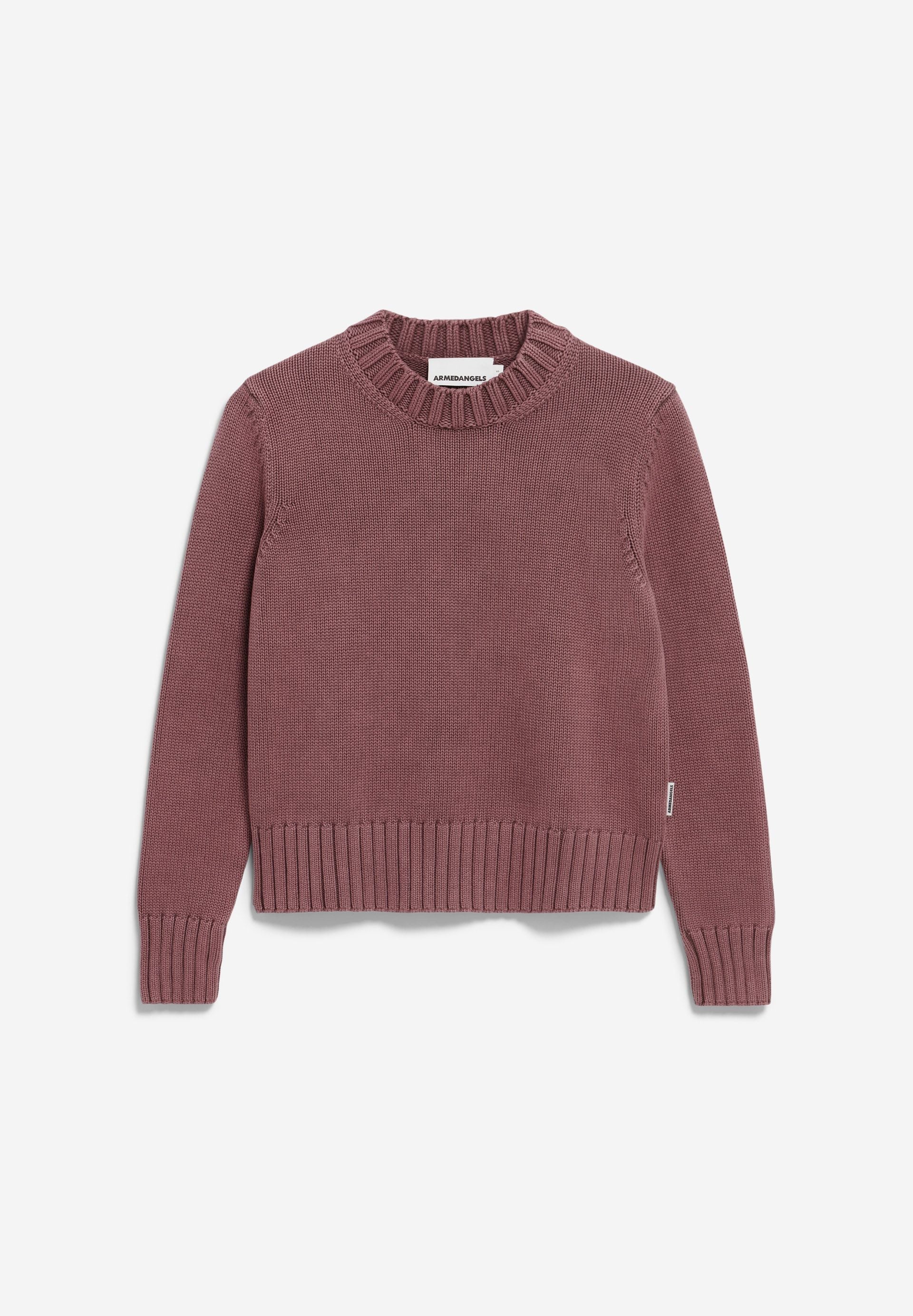 AMALIAAS GMT DYE STRICKPULLOVER | dark berry - Image 6