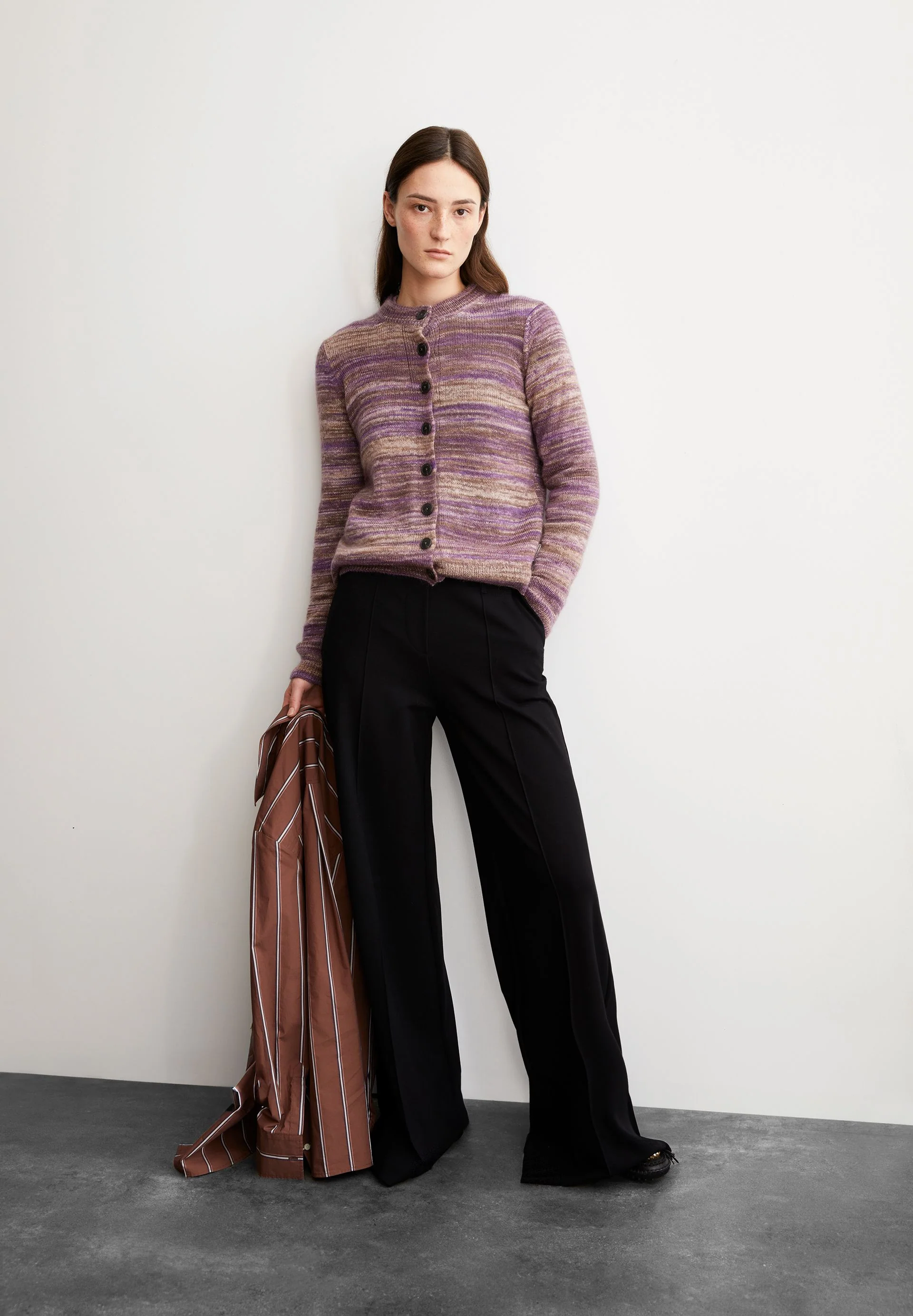 AMILDAA STAMPATO STRICKPULLOVER | orchid-walnut creme - Image 4